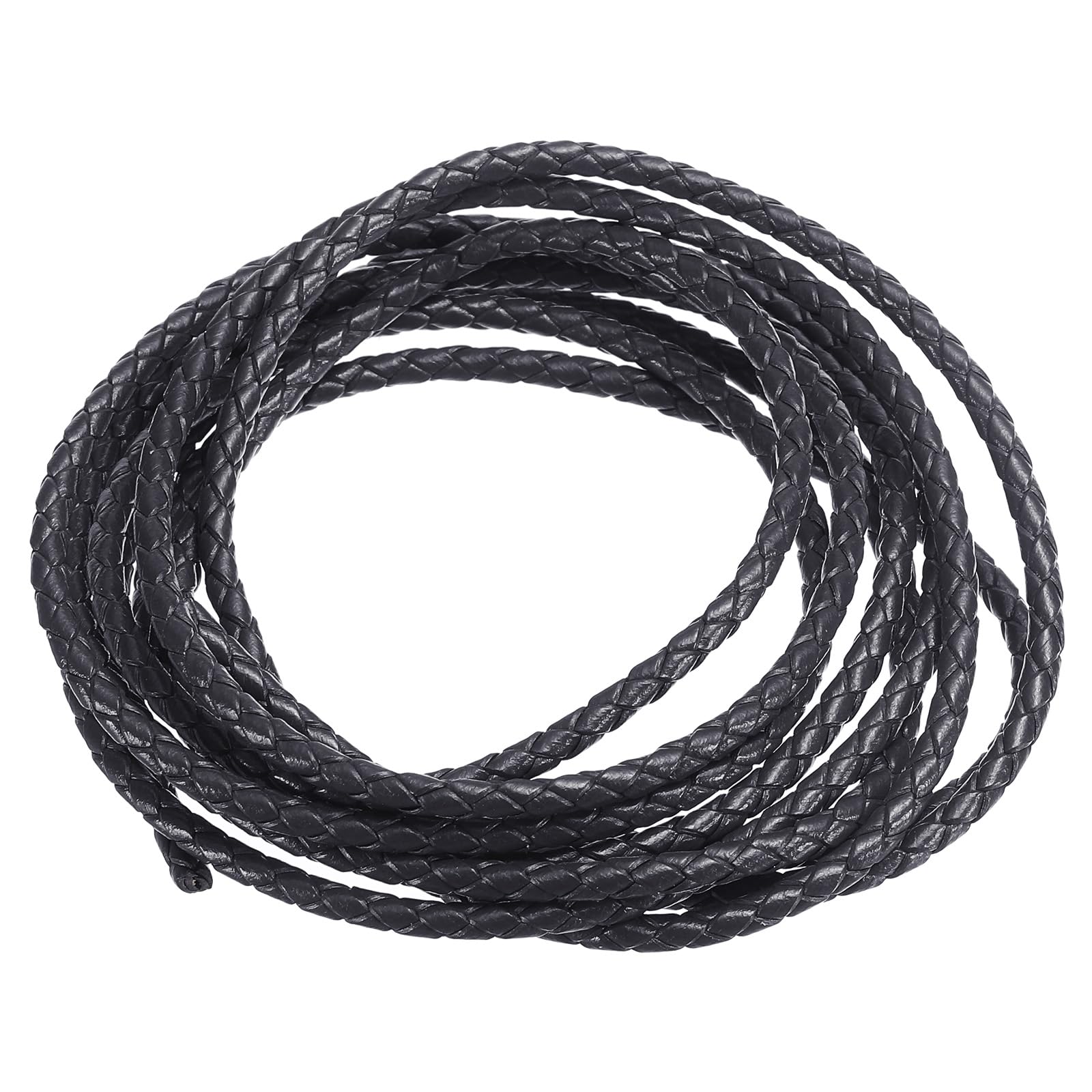 PATIKIL Round Braided Leather Cord