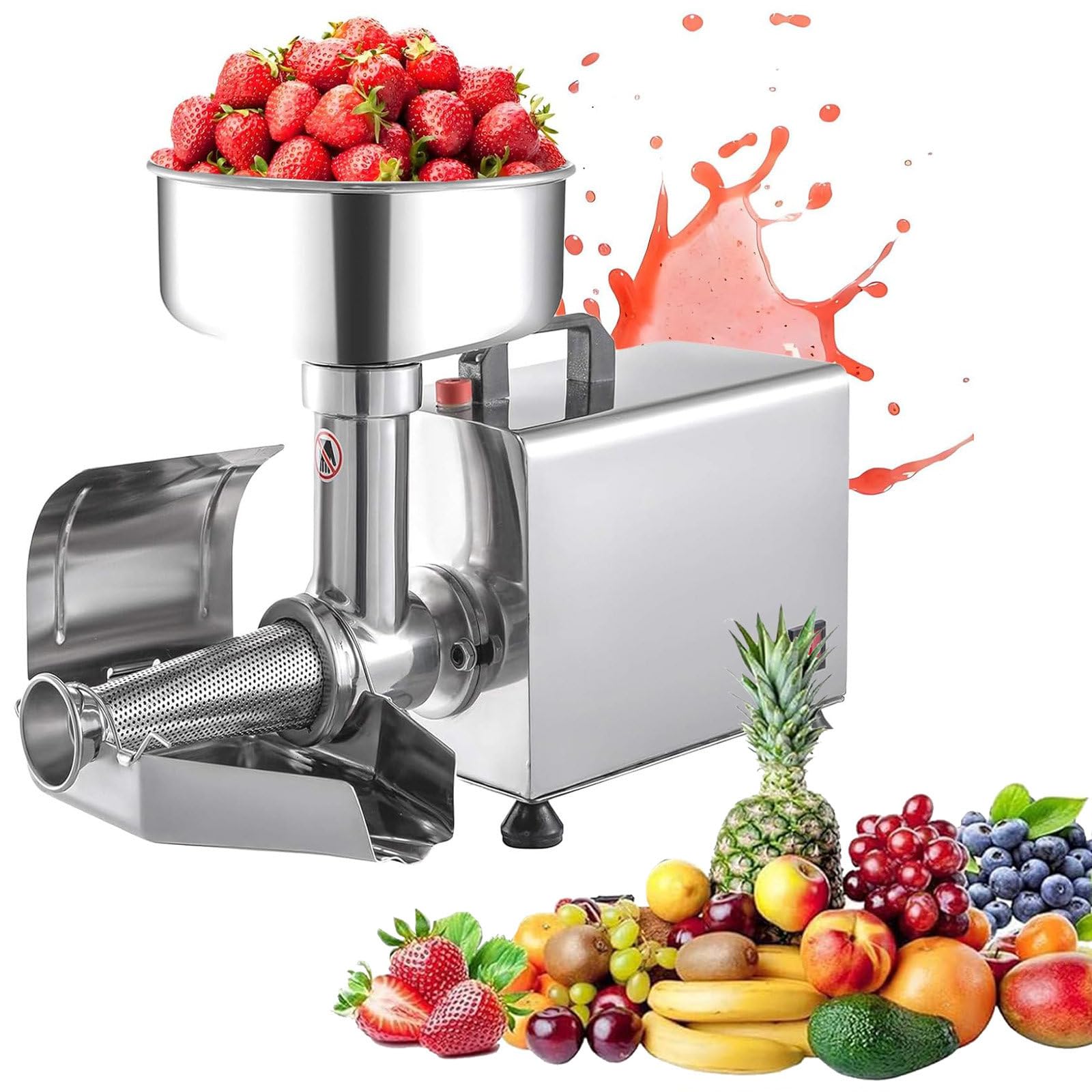 Colador de tomate eléctrico de acero inoxidable para salsas y mermeladas