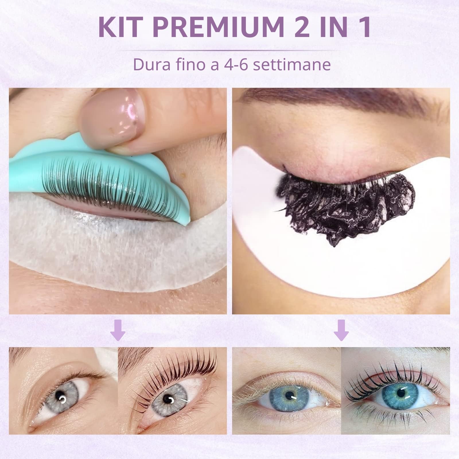 PERMANIA Kit Laminazione Ciglia con Tinta Nera 10 ml