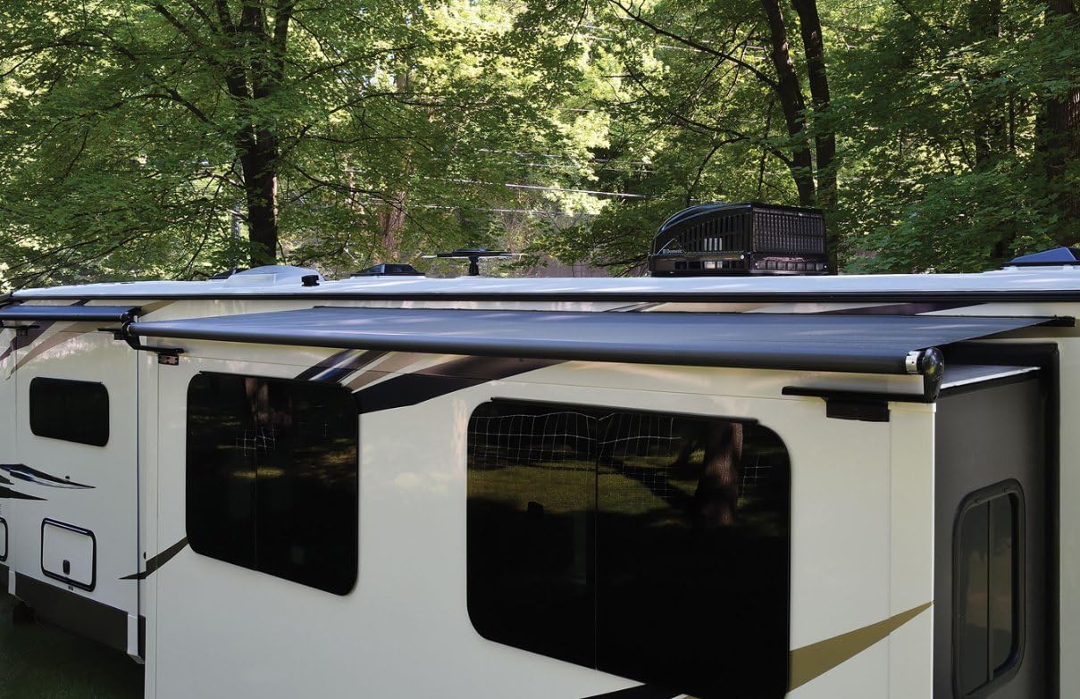 Amplified RV Antenna by Continu.us | CA1500 Digital TV 360° Reception, 55 Mile Range, Power Amplified Recreational Vehicle HD Caravan Antenna. Portable, Compact & Waterproof. (Black)