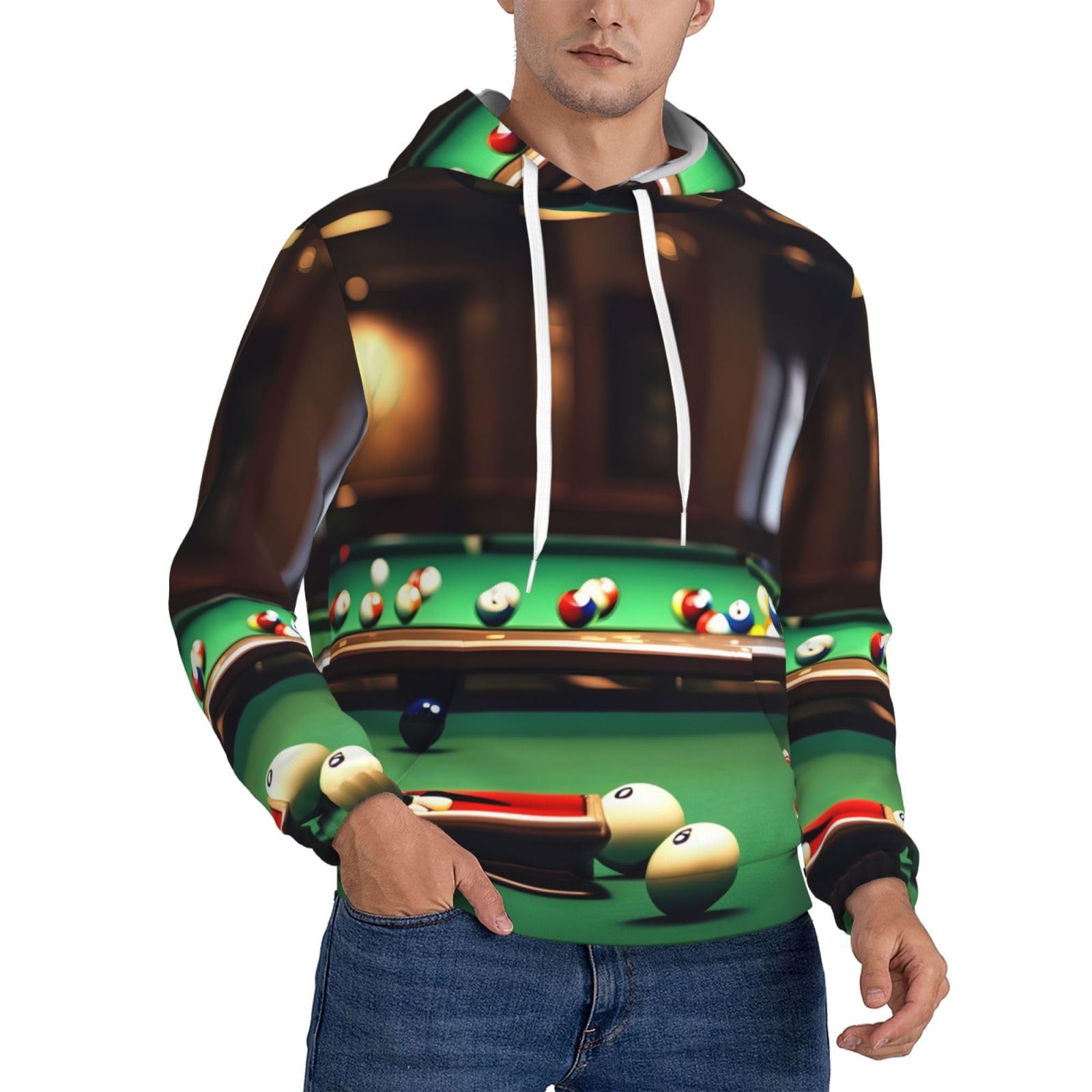 Sweat à capuche billard imprimé graphique original avec coupe ample - 8