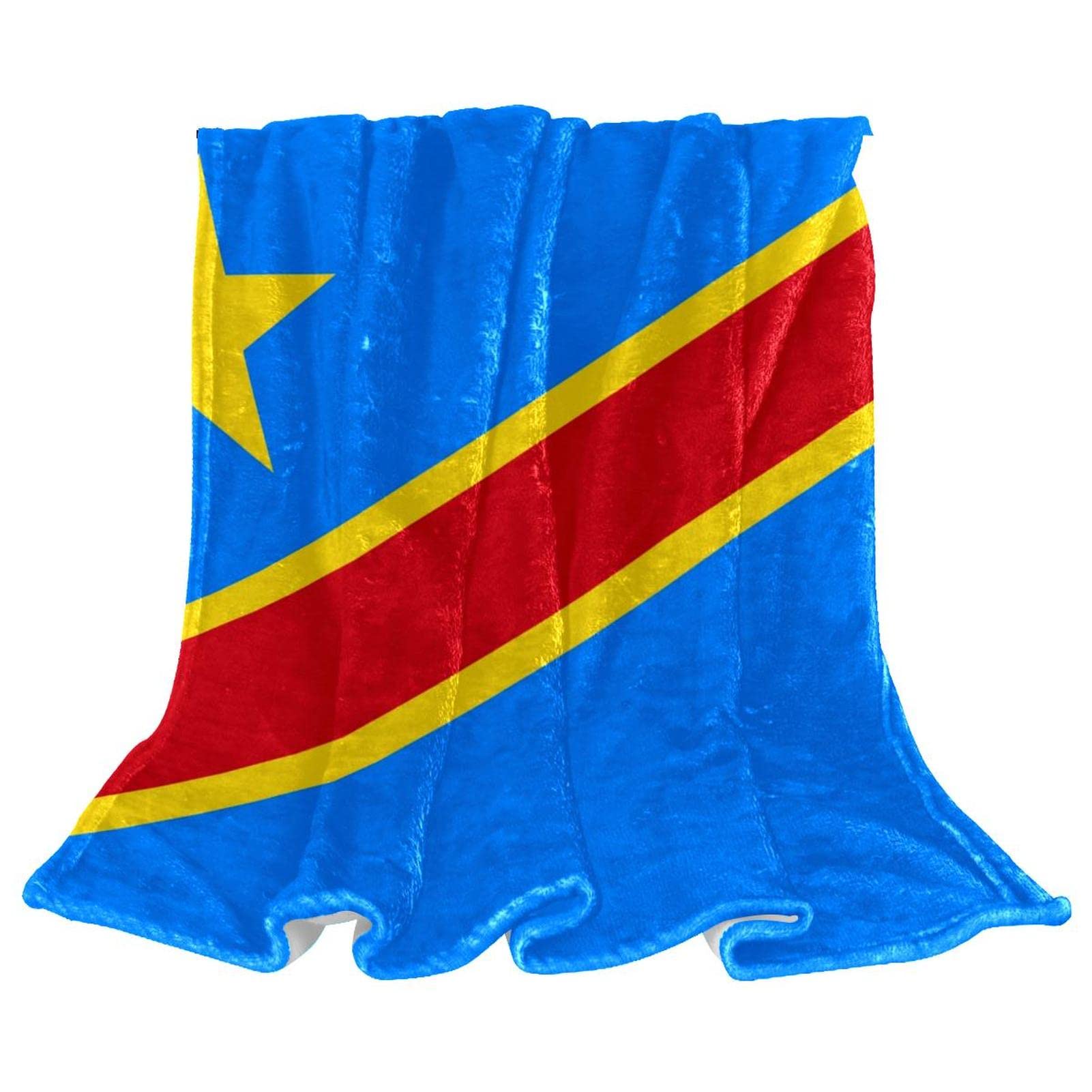 Couverture drapeau congolais pour cocooning au salon