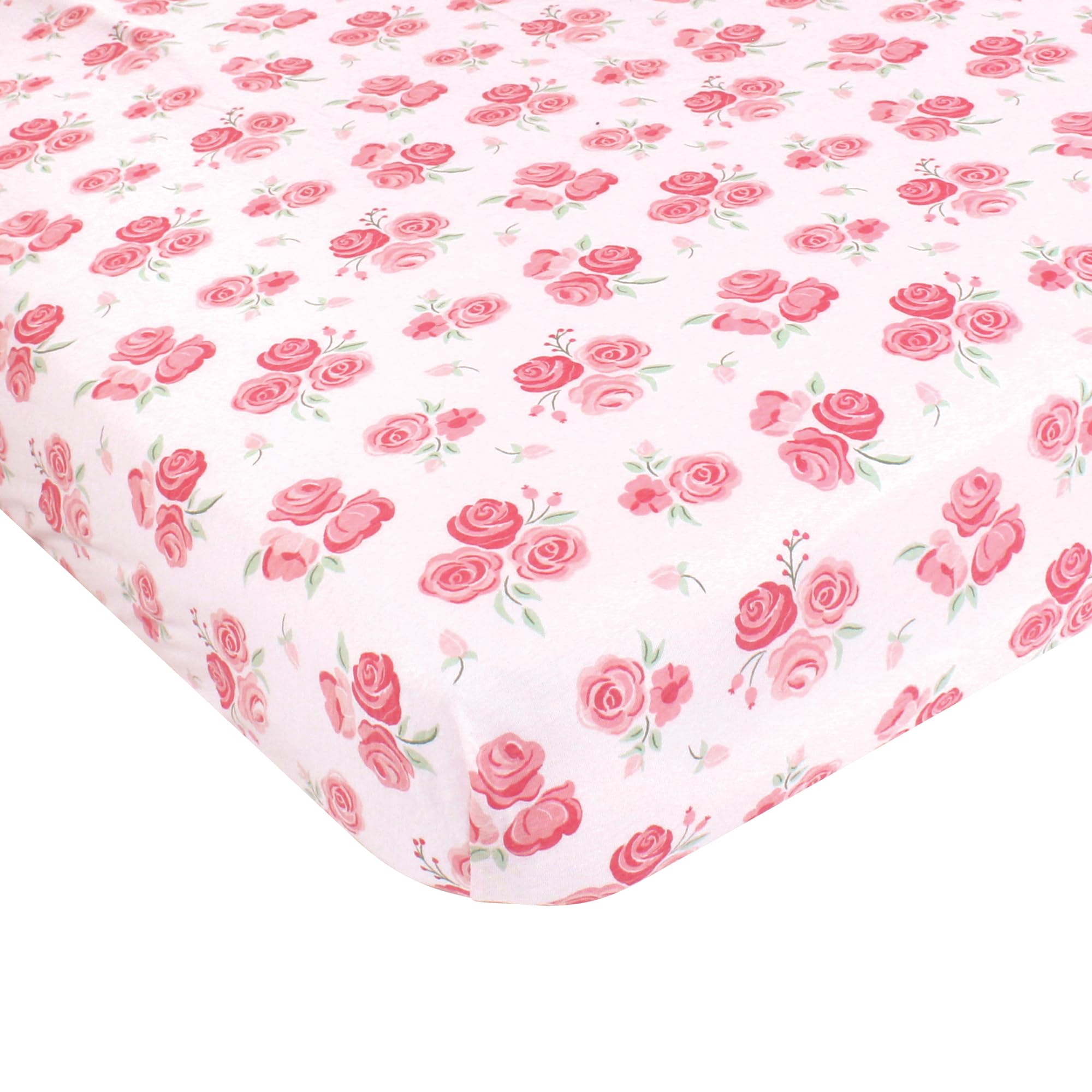 Drap housse bébé en coton peigné premium coloris rose blush finitions soignées