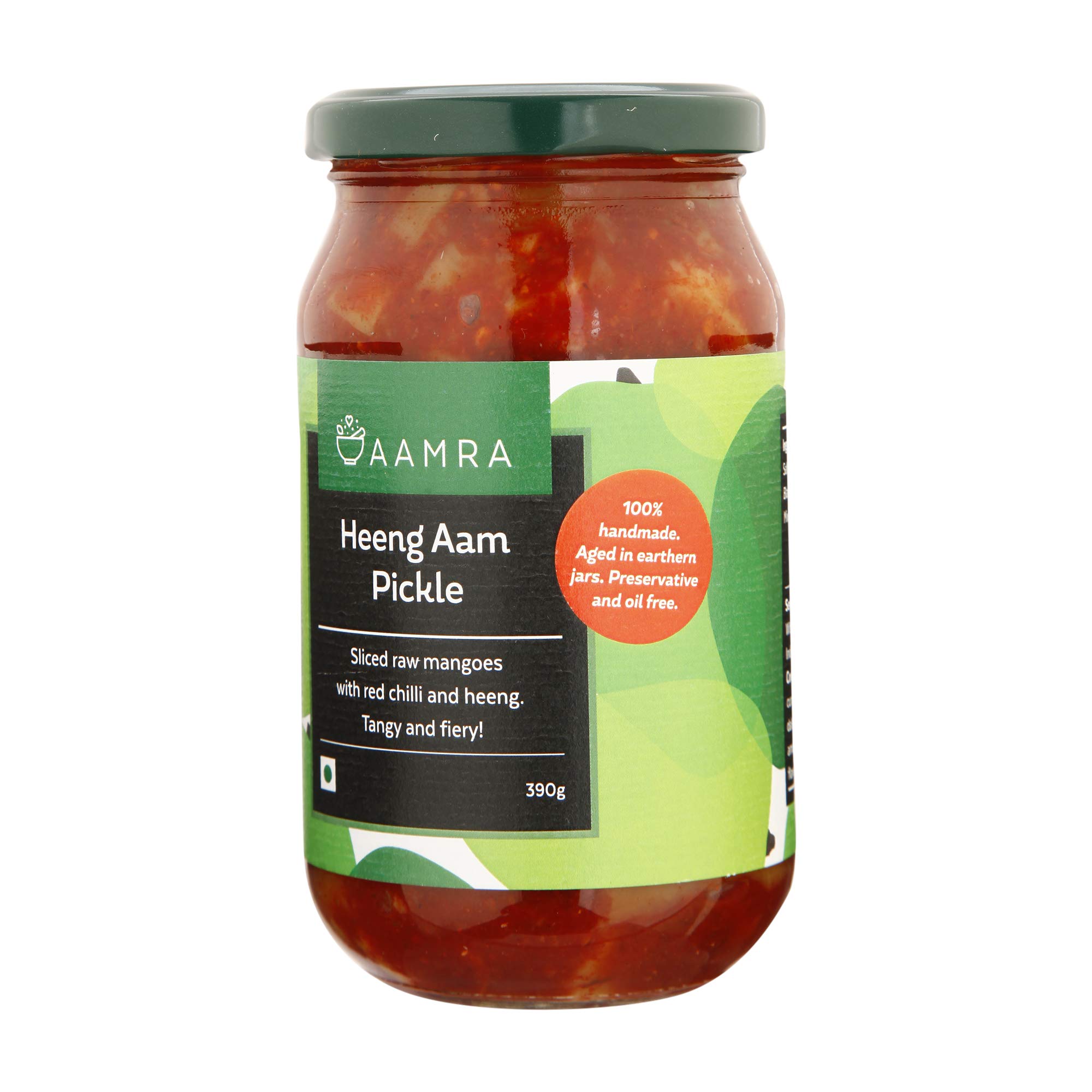 Aamra Homemade Natural Heeng Aam Pickle (Hing Mango Pickle), No Preservatives, Oil-Free- 390gm - Image 4 thumbnail