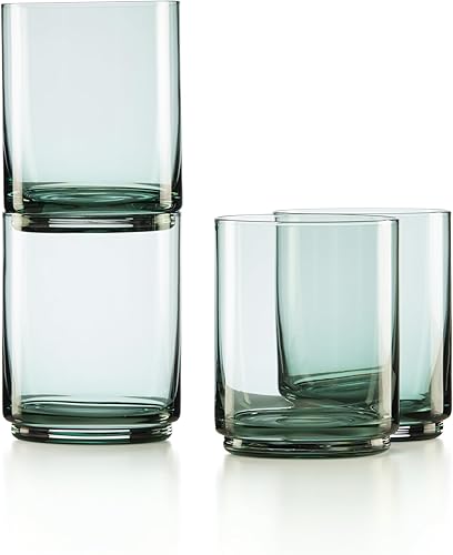 Lenox Tuscany Classics - Vasos altos apilables, 4 unidades, 2.79, color verde