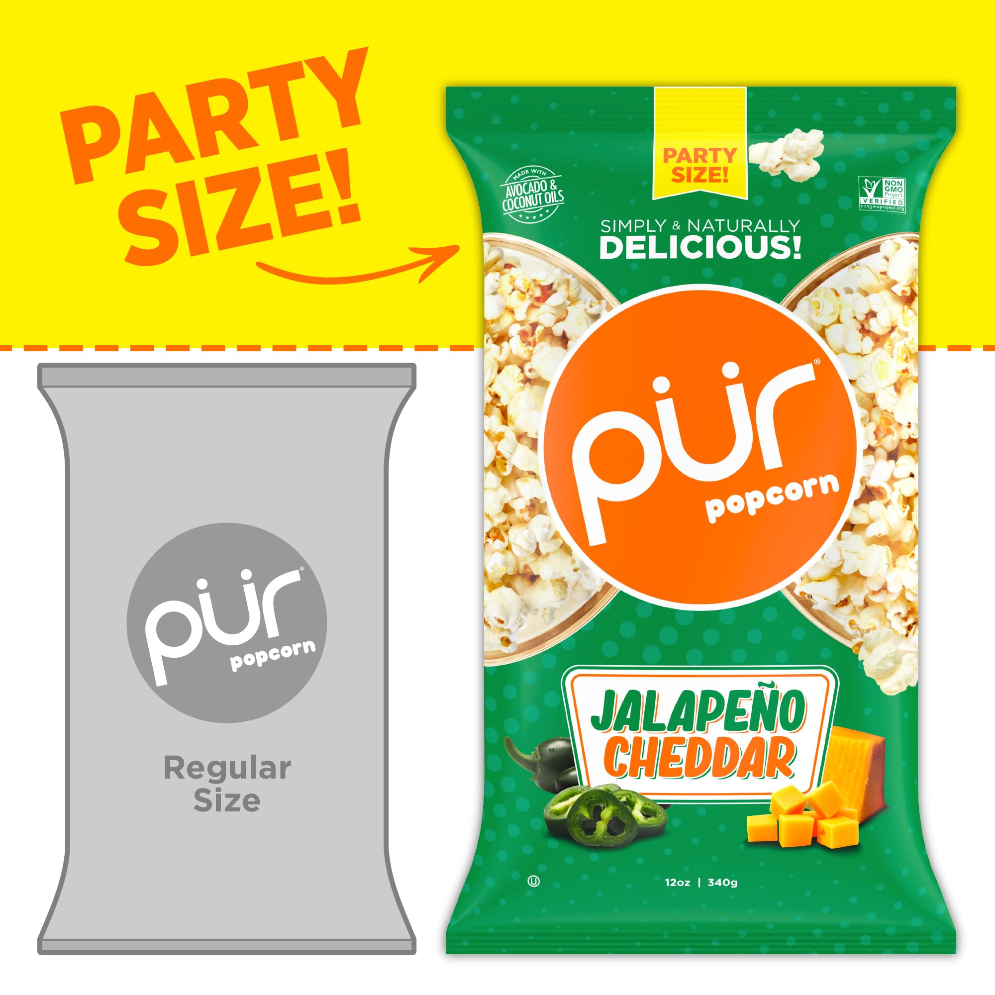 Amazon.com: PUR Popcorn | Made with Coconut & Avocado Oils | Party