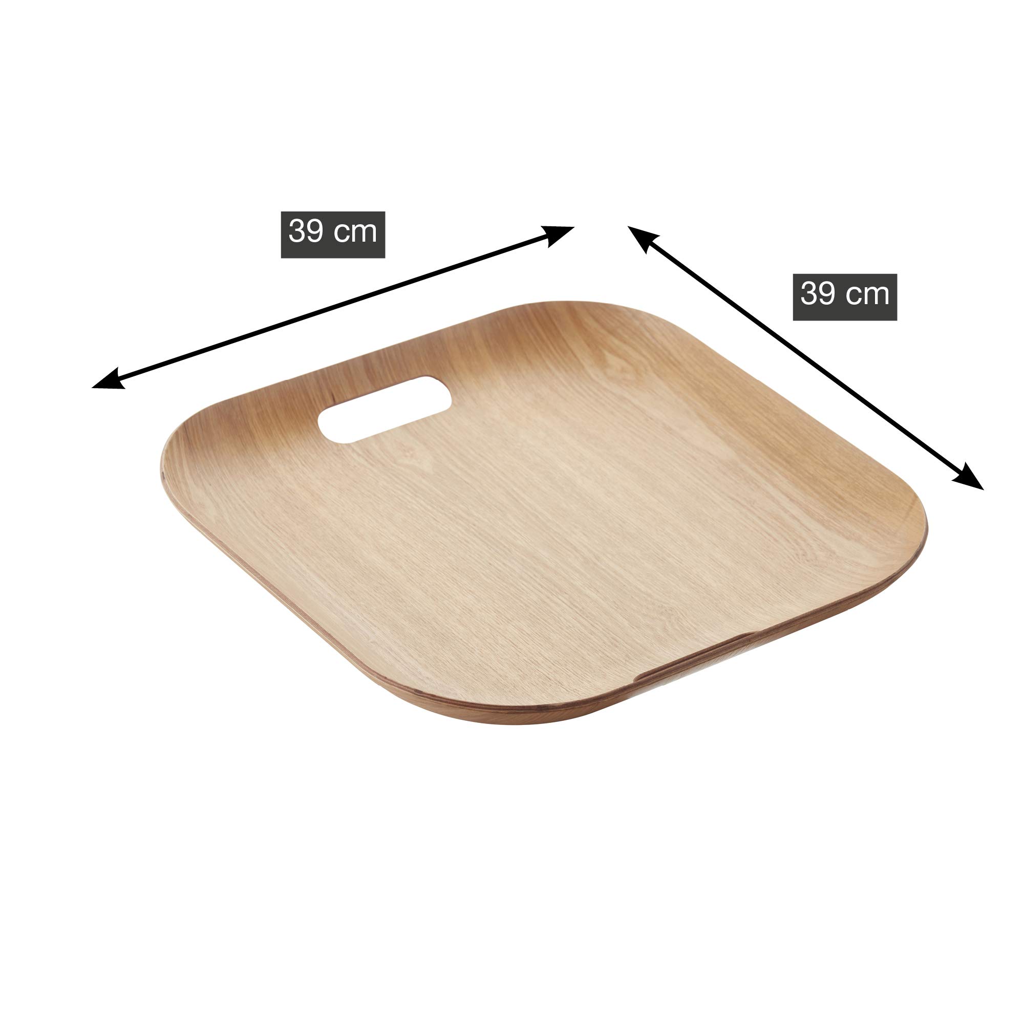 Point-Virgule Serviertablett Rechteckig – 39x27 Cm, Holzfarben, Aus Gepresstem Holz