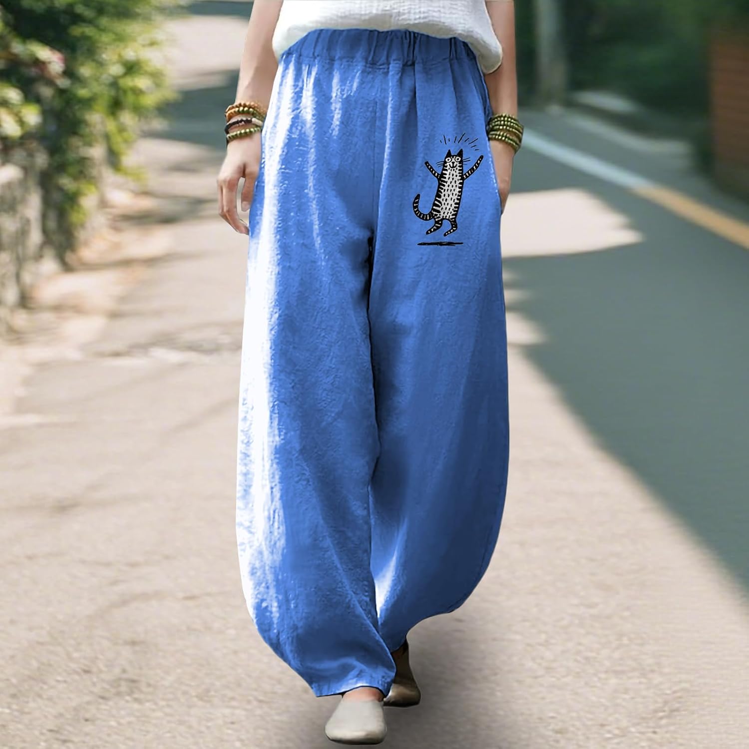 Women Pants Casual Breathable Lightweight Pants with Pockets Comfy Fit Work Trousers for Women Streetwear - Image 2