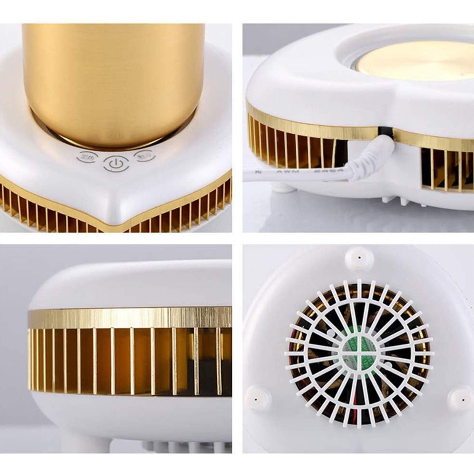 Refrigeratore Portatile Tazza Mini Frigorifero delle Bevande a Forma di Cuore di Modo Creativo Birra Drink Chiller, Casa di Refrigerazione Cup Veloce più Caldo e di Raffreddamento Cup,d'oro