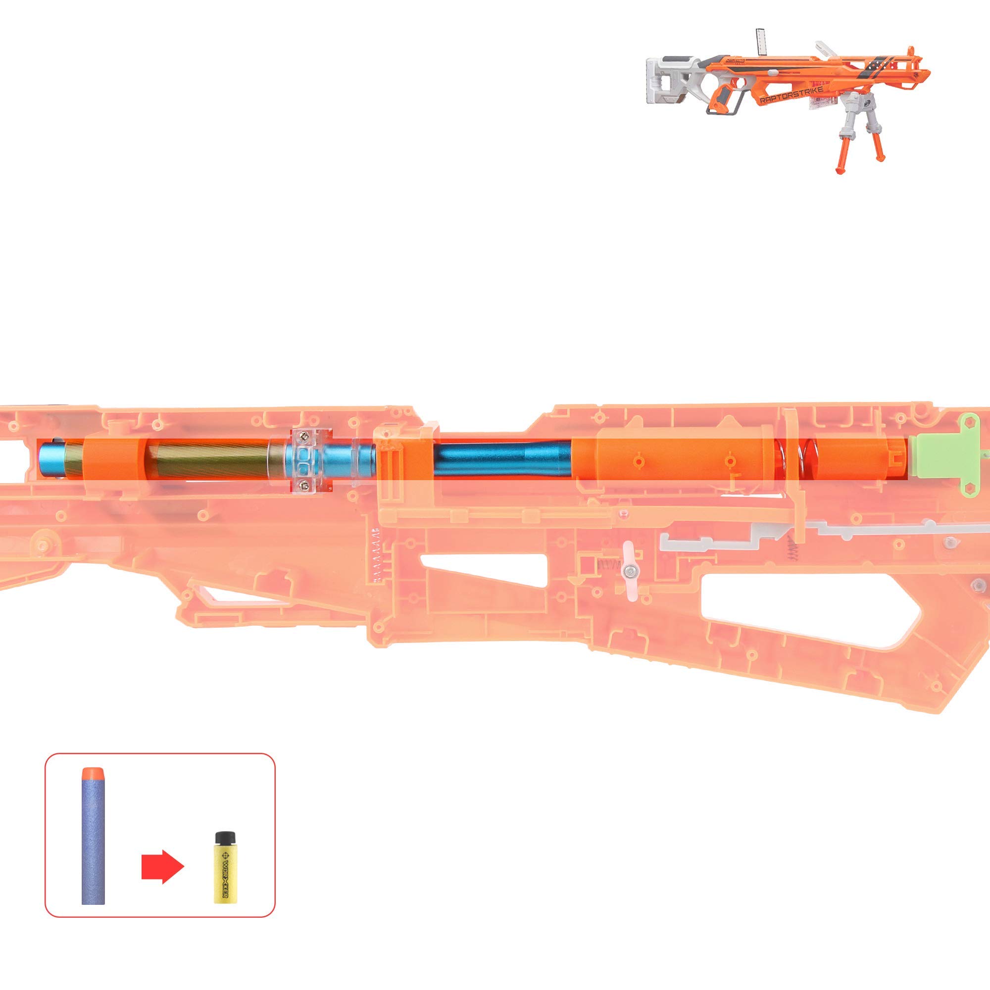 Nerf Raptorstrike Accustrike セット Amazon.com: WORKER Short Dart Mod Kit Set for Nerf N-Strike Elite