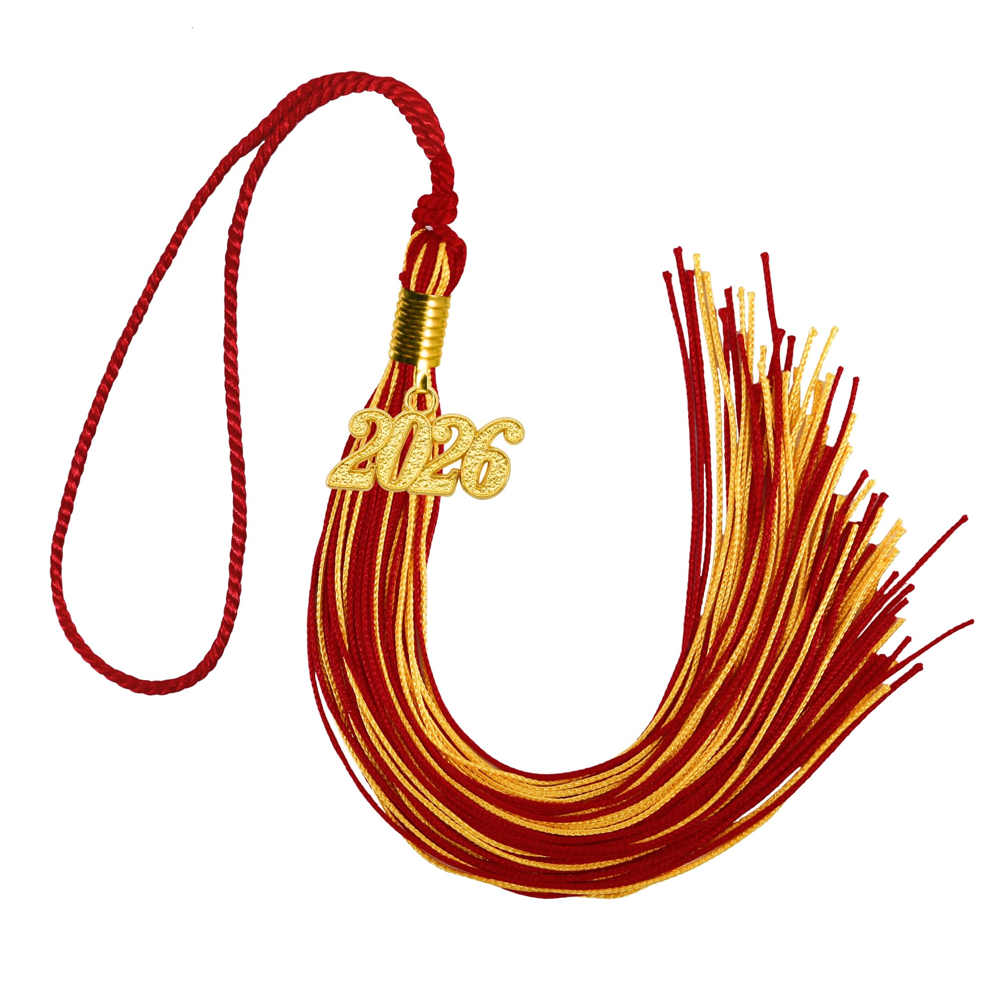 GraduationMall Single&amp;Multiple Color Graduation Tassel with 2026 Year Charm 9"