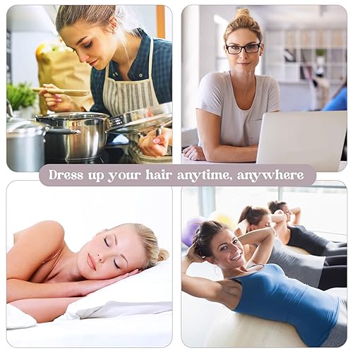 Miniatura 5 de Rizador de cabello satinado sin calor, 6 piezas, herramienta para rizar el cabello para mujeres, juego de 3 rodillos de pelo de seda suave sin calor