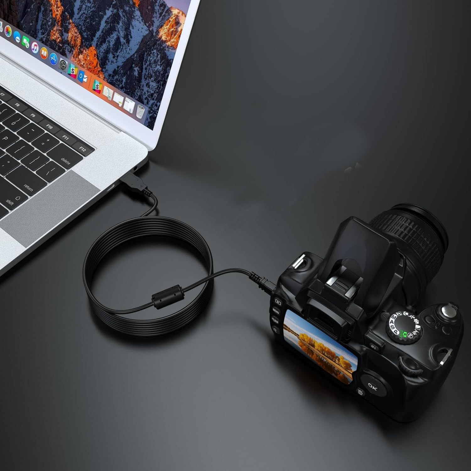 Vhbw 2 Cavi Dati USB Da Tipo A A Porta Fotocamera Per Panasonic Lumix DMC-G7/G5/G6, 150 Cm, Nero