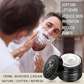 Mens Shaving Kit, The Ultimate Secret Santa Gift Set - Include Shaving Soap, Brush, Cream & Bowl - Premium Aftershave Christmas Gift Set for Him, Husband, Boyfriend - Ideal Grooming Essentials