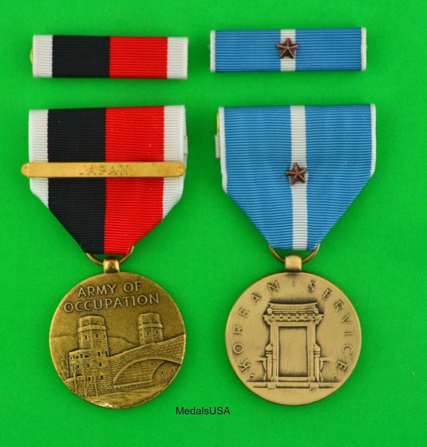 WWII Army Occupation Korean War Medals Ribbons, Air Force