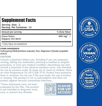 Her Fantasy Box | Slippery Box | Fast-Acting Slippery Elm Capsules for Feminine Wellness & Intimate Moisture Support 60 Vegan Capsules