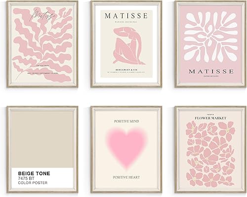 Miniatura 12 de Habseligkeit - Impresiones artísticas de pared verde salvia, carteles abstractos de arte de pared de Matisse, impresiones artísticas de pared Verde