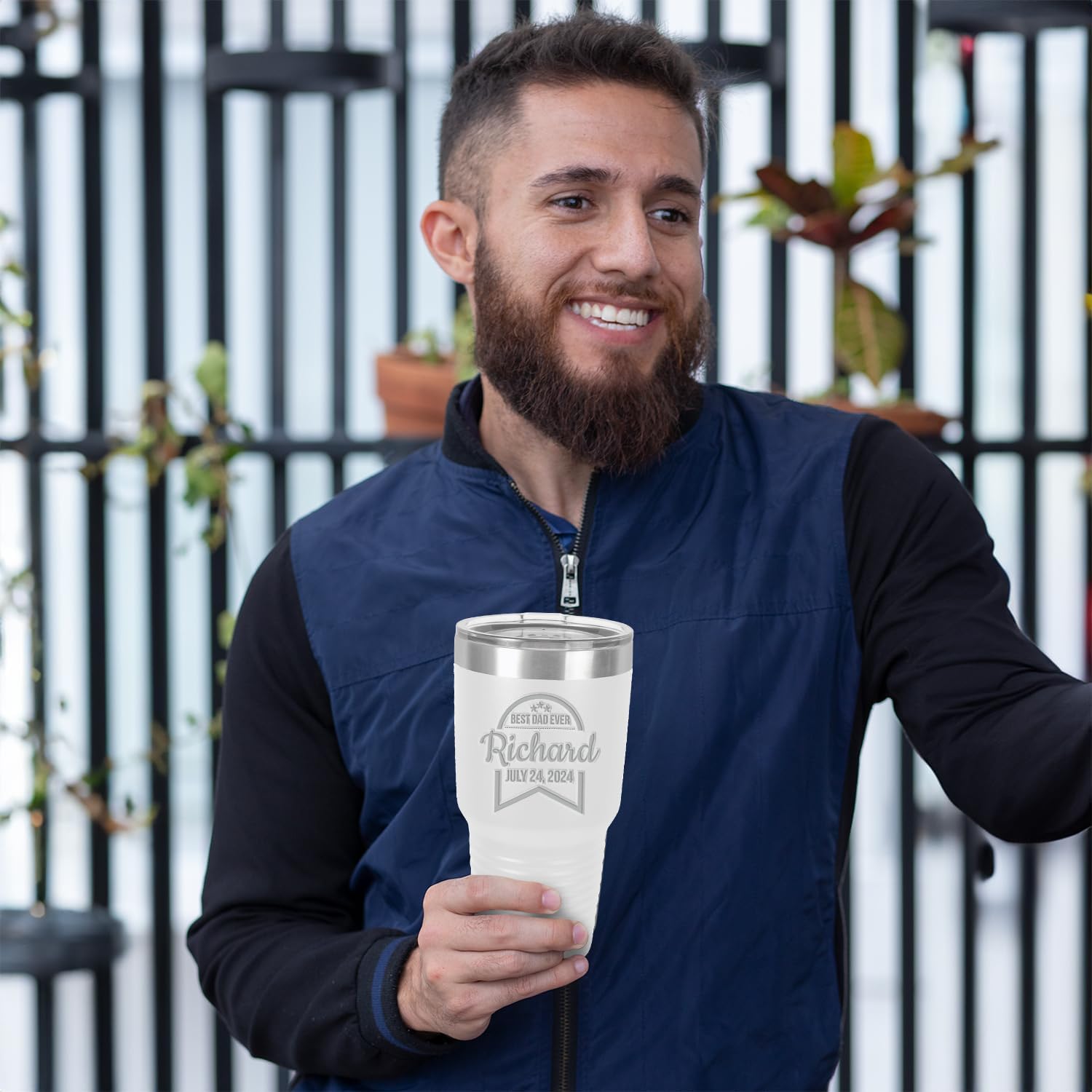 Veracco® Personalized Tumbler 30oz – Customized Coffee Mugs as Gifts for Fathers Day Mother Grandma Sister Teach Stainless Steel Travel Mug with Lid Custom (Steel Tumbler 30oz) - Image 5