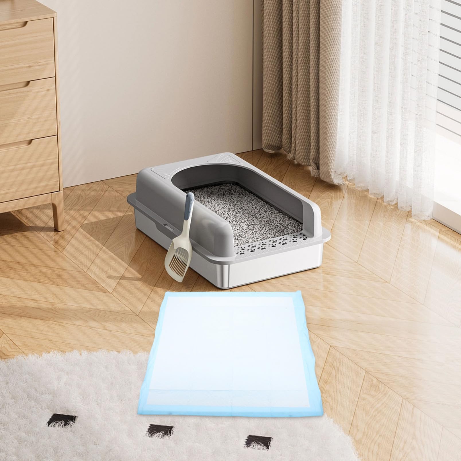 WOONEKY Alfombrillas Higiénicas Ultra Absorbentes para Perros para Entrenamiento de Cachorros Asistencia para Perros Mayores para Cajas Coches y Habitaciones