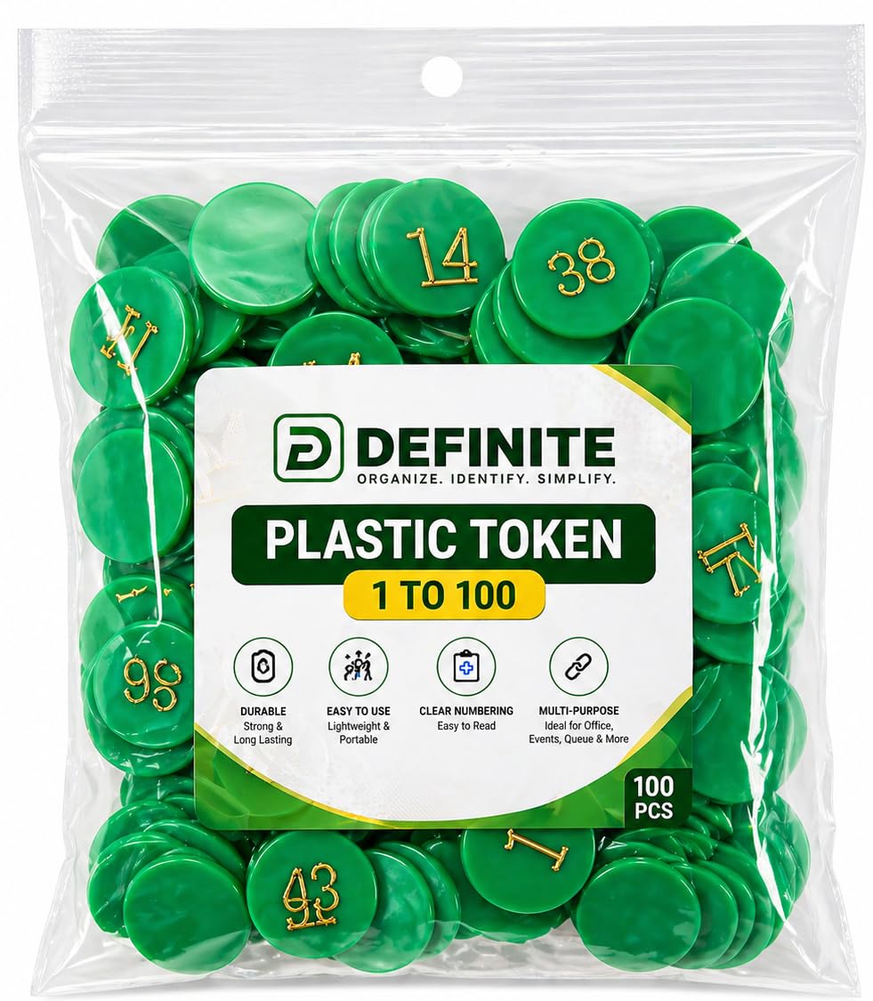 Definite Plastic Token for Items Deposit Numbering, Shoes Deposit, Customer Line Organising Useful for Hospitals mandirs Cliniks etc (Numbered 0 to 100)-image-14