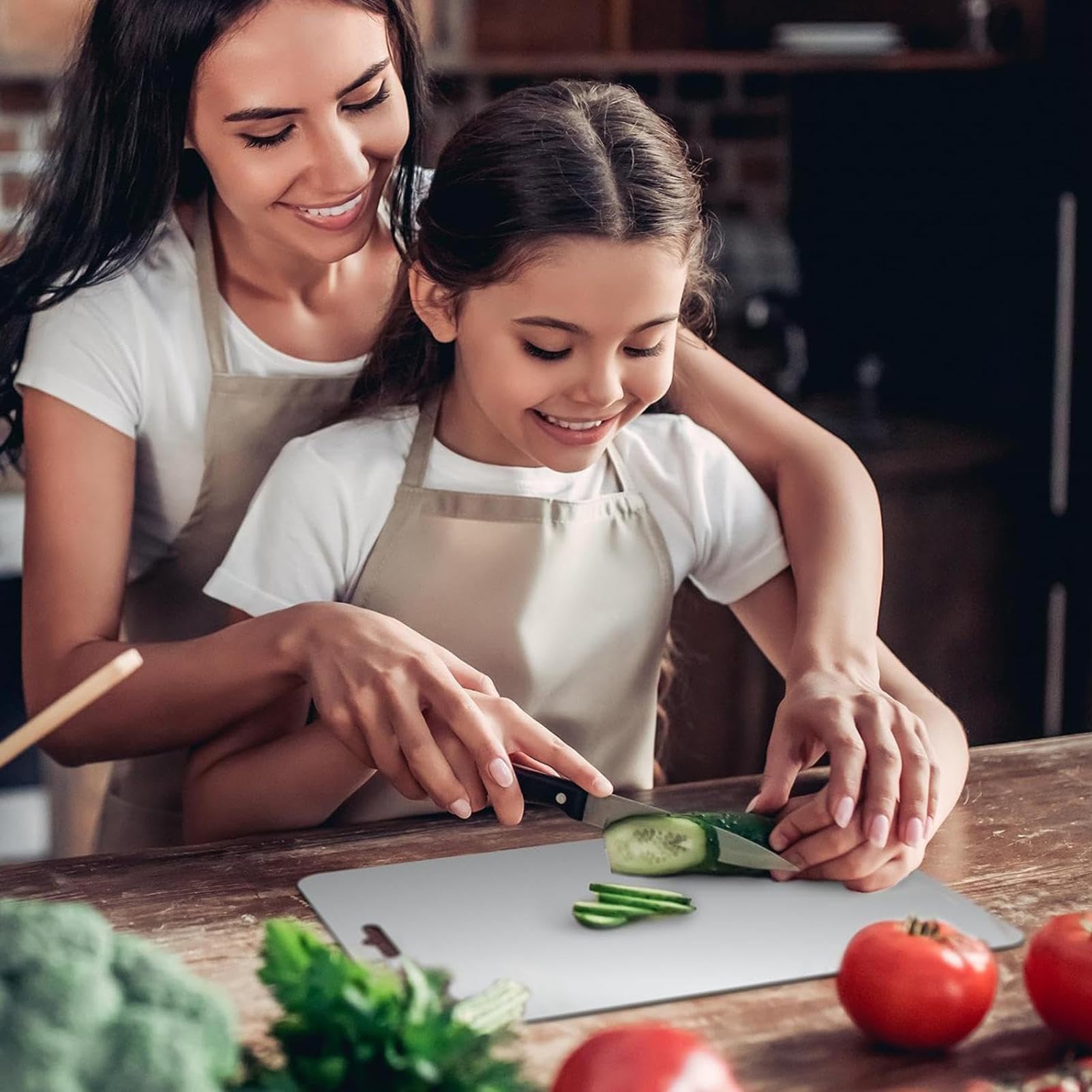 Tagliere con per succo, resistente, non, resistente al calore, facile da | pulire, grande tagliere da cucina per carne, pesce, verdure, pasticceria, double-face, con graduata
