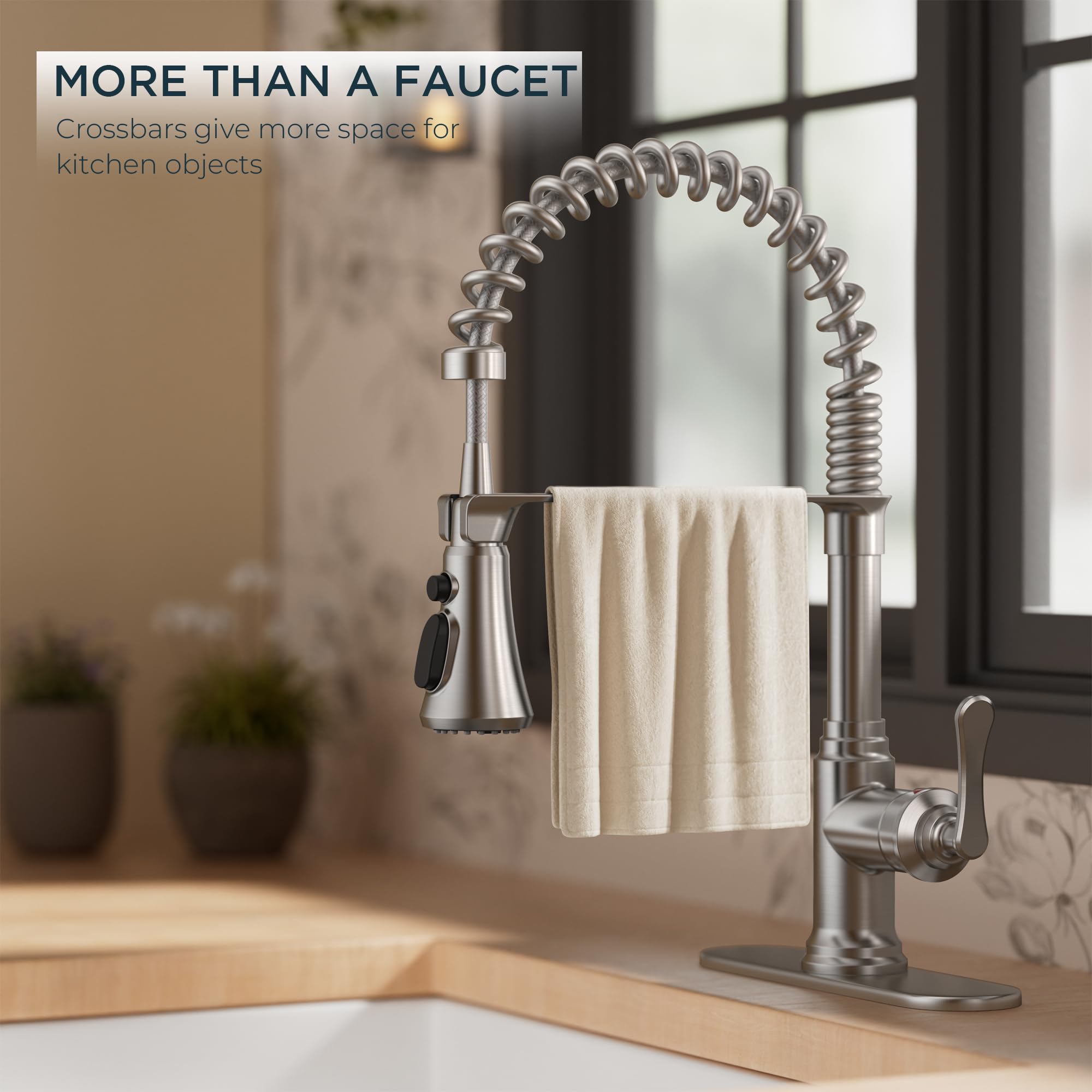 FORIOUS Pull Down Kitchen Faucet - Lead-Free & Durable -28
