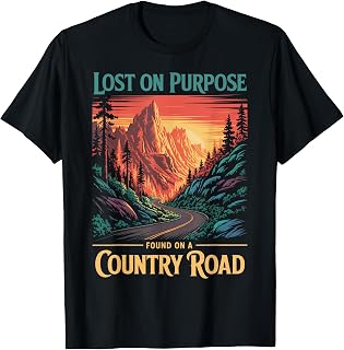 Lost On Purpose Mountain Vintage Country Roads T-Shirt