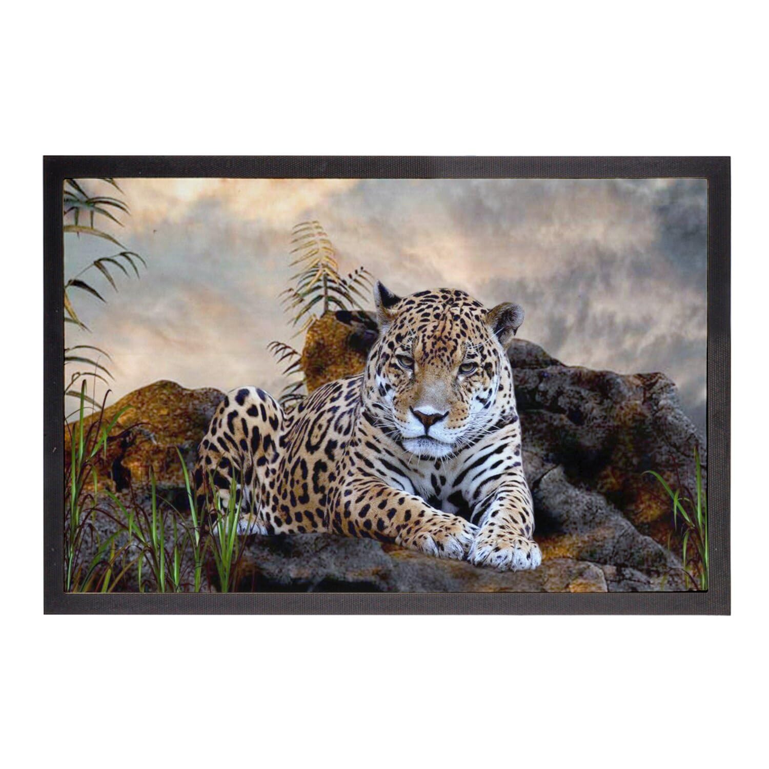 Paillasson Le Jaguar Amerique du Sud tapis d'accueil sauvage