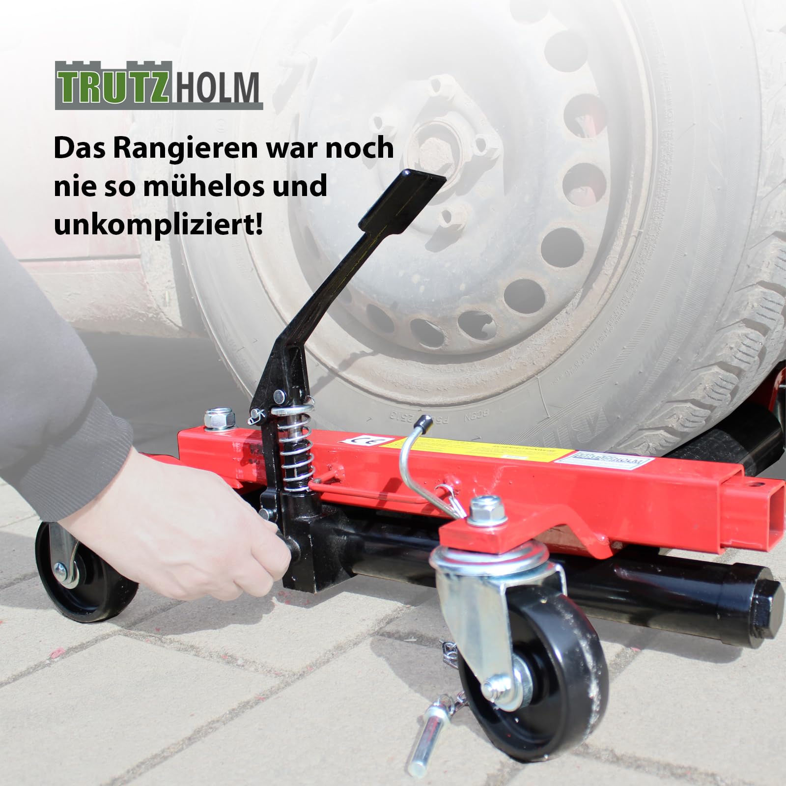 TRUTZHOLM Rangier-Hubwagen | 680 kg Stück | hydraulische Rangierhilfe Wagenheber Rangierheber PKW Auto Rangierwagenheber Rangierroller (4 Stück)
