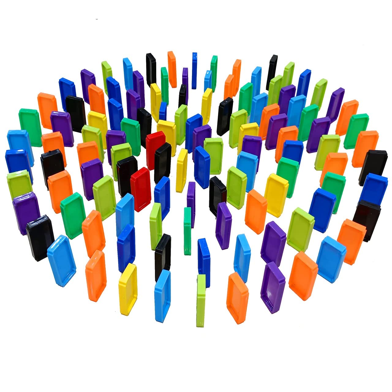Foroly Plastic Dominos Blocks Set, Kids Game Educational Play Toy, Domino Racing Toy Game (100 Pcs) (B09P6M8RQB) Amazon Price History, Amazon Price Tracker