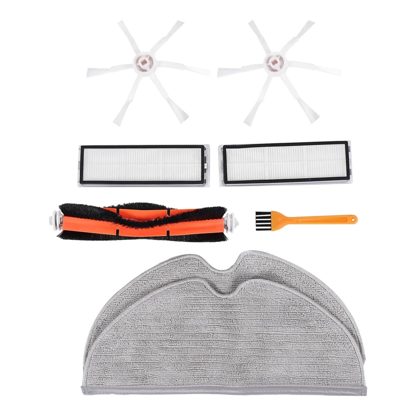 Dirlux Compatible for Xiaomi and Mijia Robot Vacuum Cleaners, A35T Replacement Filter, Mop Cloth, Main Brush and Side Brush Spare Parts Kit