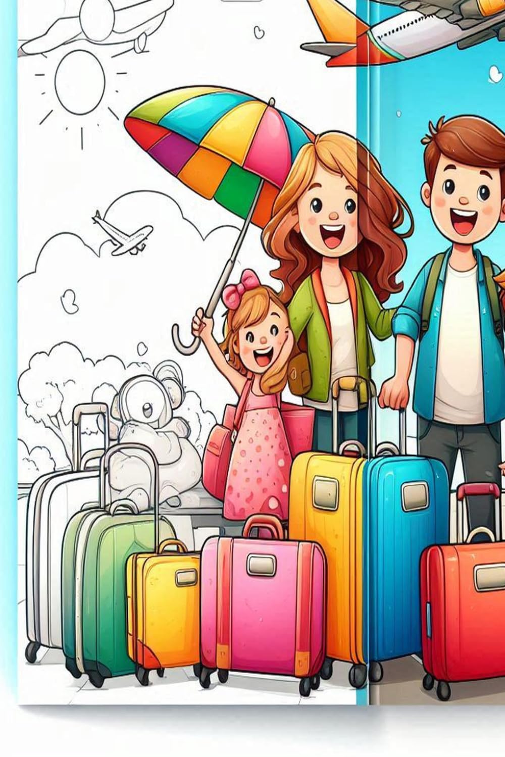 Coloriage Vacances Voyage: 50 dessins à colorier