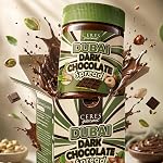 Irresistible Dark Dubai Chocolate Spread 9.7 oz – Gourmet Chocolate Filling Jar with Pistachio Kataifi, Dubai Dip, Perfect Luxury Snack & Gift