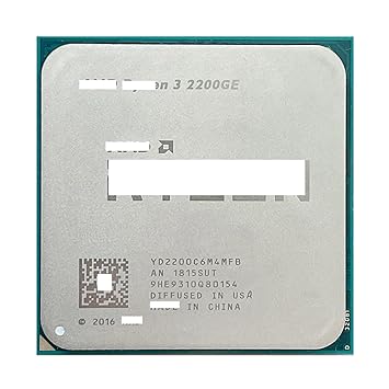 ONWEBAYK CPU Processor 2200GE R3 2200GE 3.2 GHz 14NM Quad-Core CPU Processor 35W YD2200C6M4MFB Socket AM4 Good Performance, high Efficiency, Clear Picture