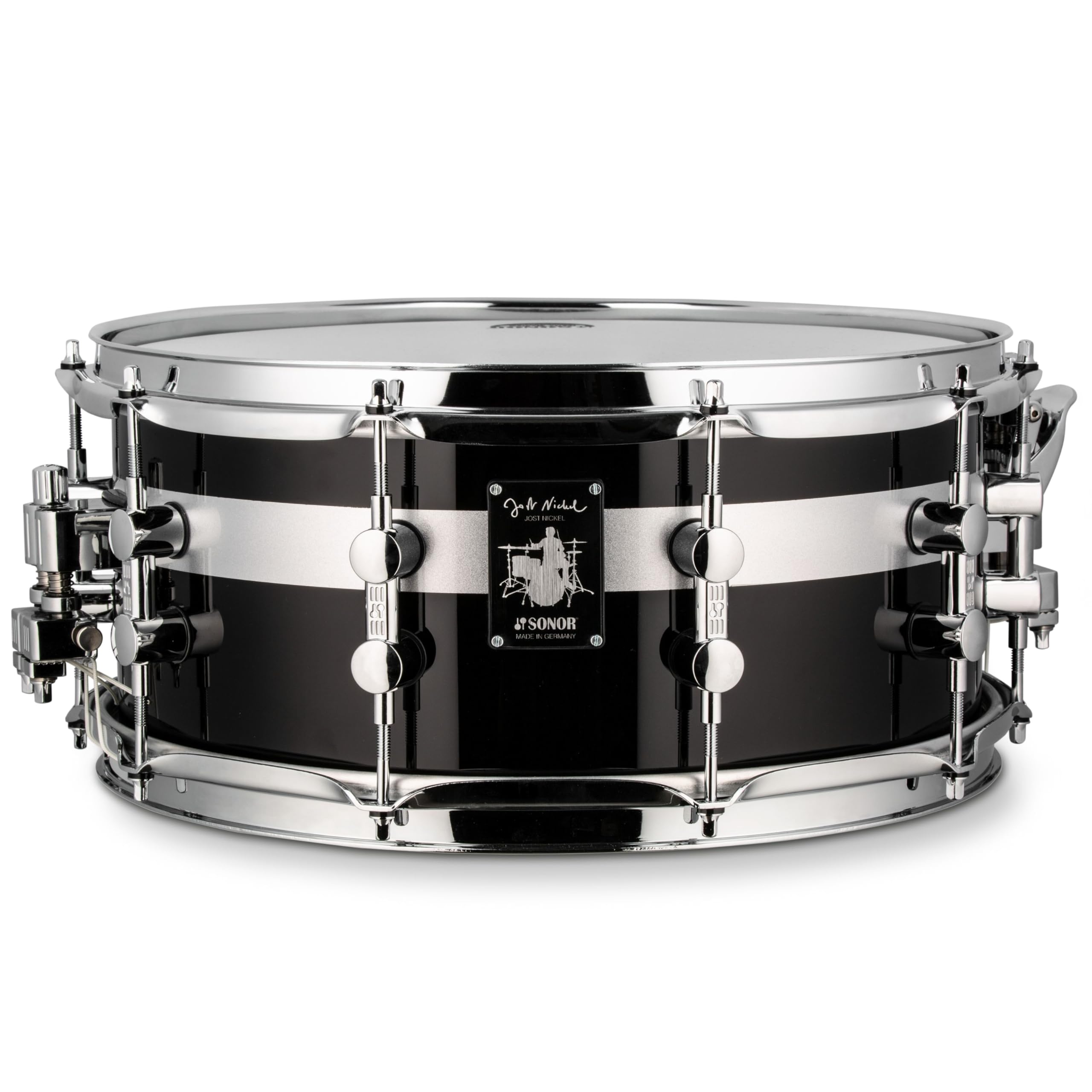 Sonor Jost Nickel Snare Drum 14"x6,25" Piano Black/Silver - Rullante