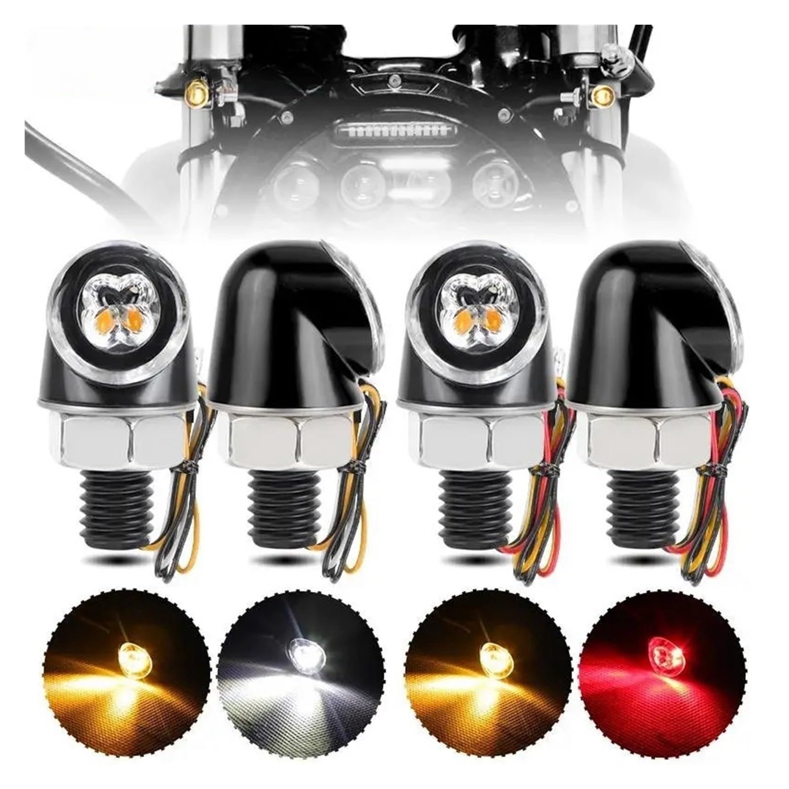 Indicatore di direzione LED moto da 8 mm DRL Indicatoris Motos