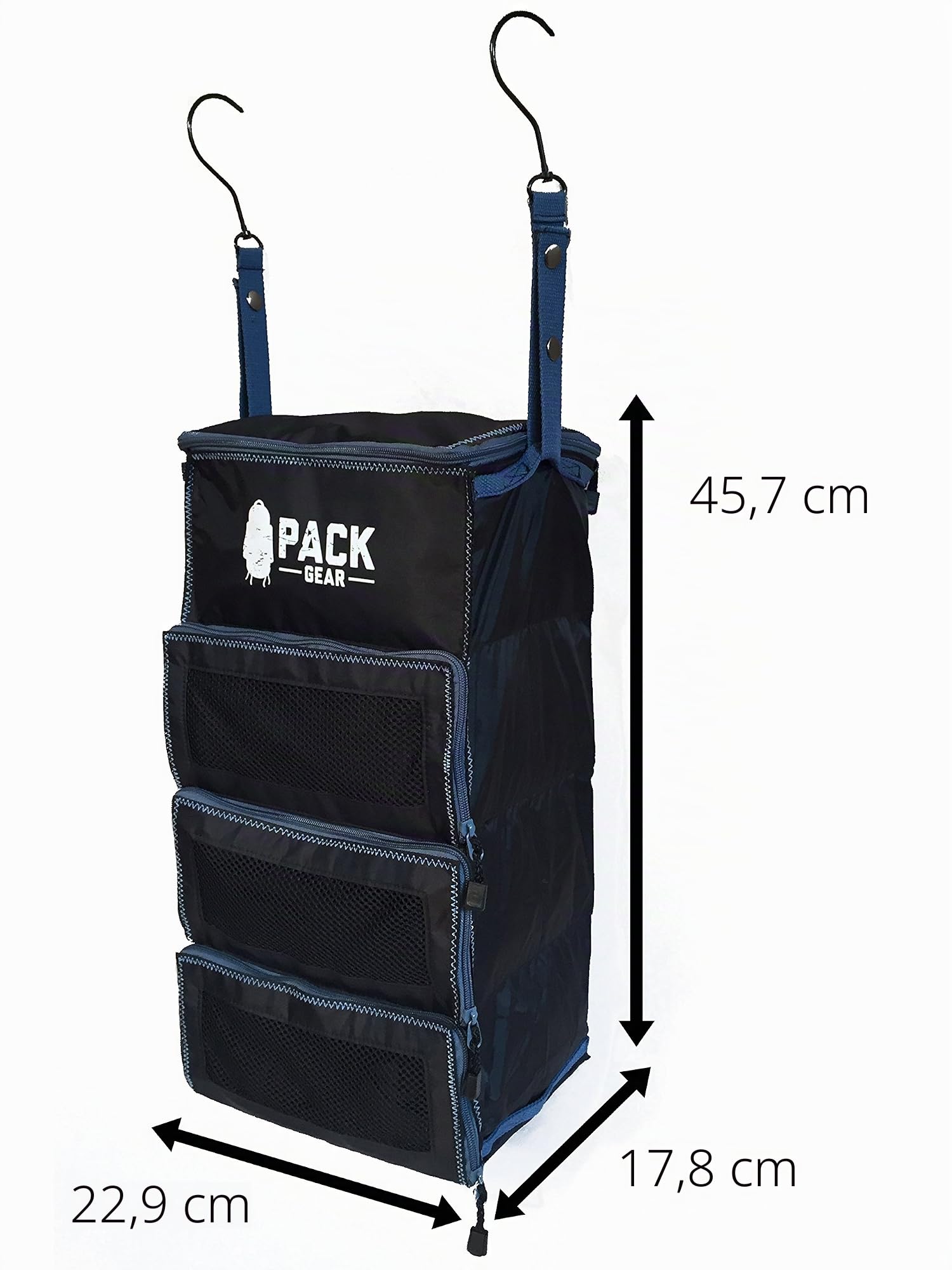 Pack Gear Organizador de Equipaje Colgante - Se Adapta a Cualquier Equipaje de Mano - Cubos de Embalaje para Viajes con Ventanas