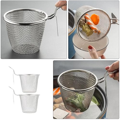 Miniatura 8 de Spaghetti Noodles 2pcs Spaghetti Strainer Spoon Stainless Steel Pasta Noodle Strainer Mesh Spider Strainer Kitchen Food Colander Deep Fry Basket for