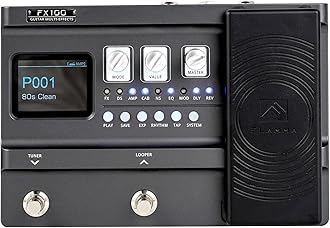 LAMMA FX100 Guitar Pedal Multi-Effects Processor with Looper Amp Modeling 151 Built-In Effects 200 Presets Expression Pedal 3rd Party IR Headphone OTG for Performance Practice Live Streaming