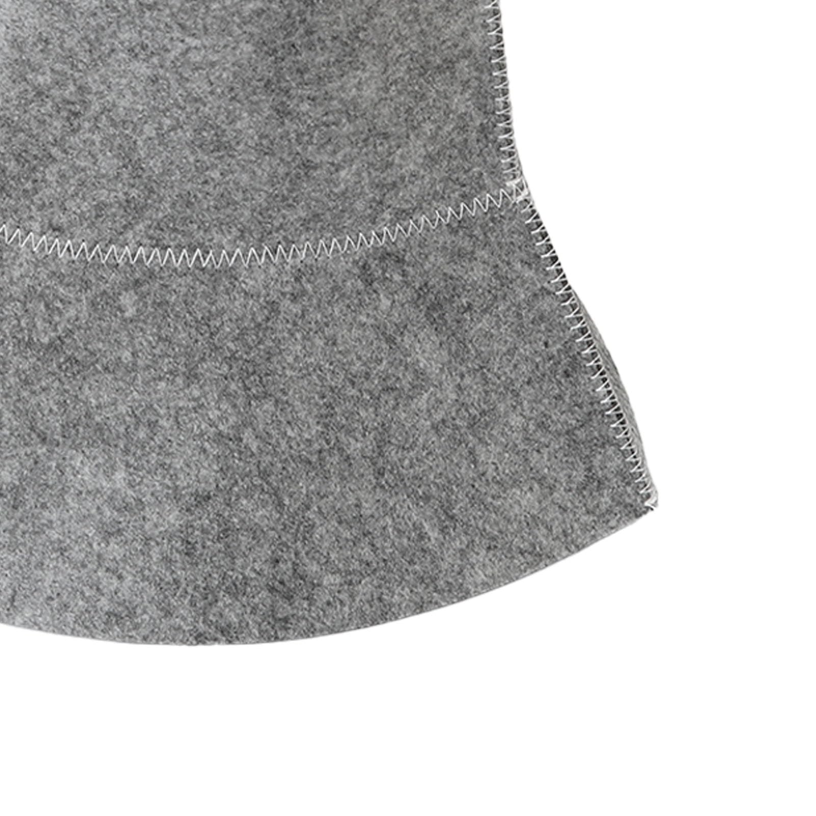 Chapeau de Sauna Anti-chaleur, 2 Pièces, Gris et Blanc