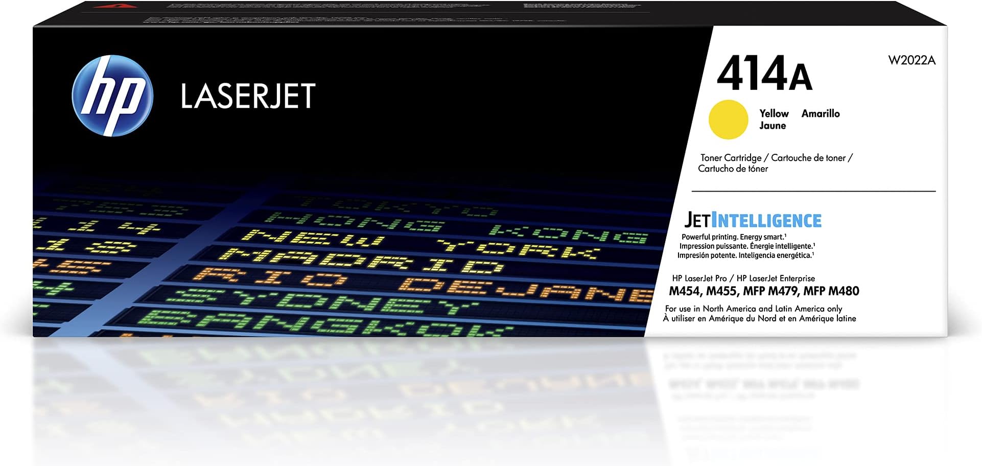 HP 414A Yellow Toner Cartridge | Works with Color LaserJet Enterprise M455dn, MFP M480f, Pro M454, MFP M479 Series | W2022A