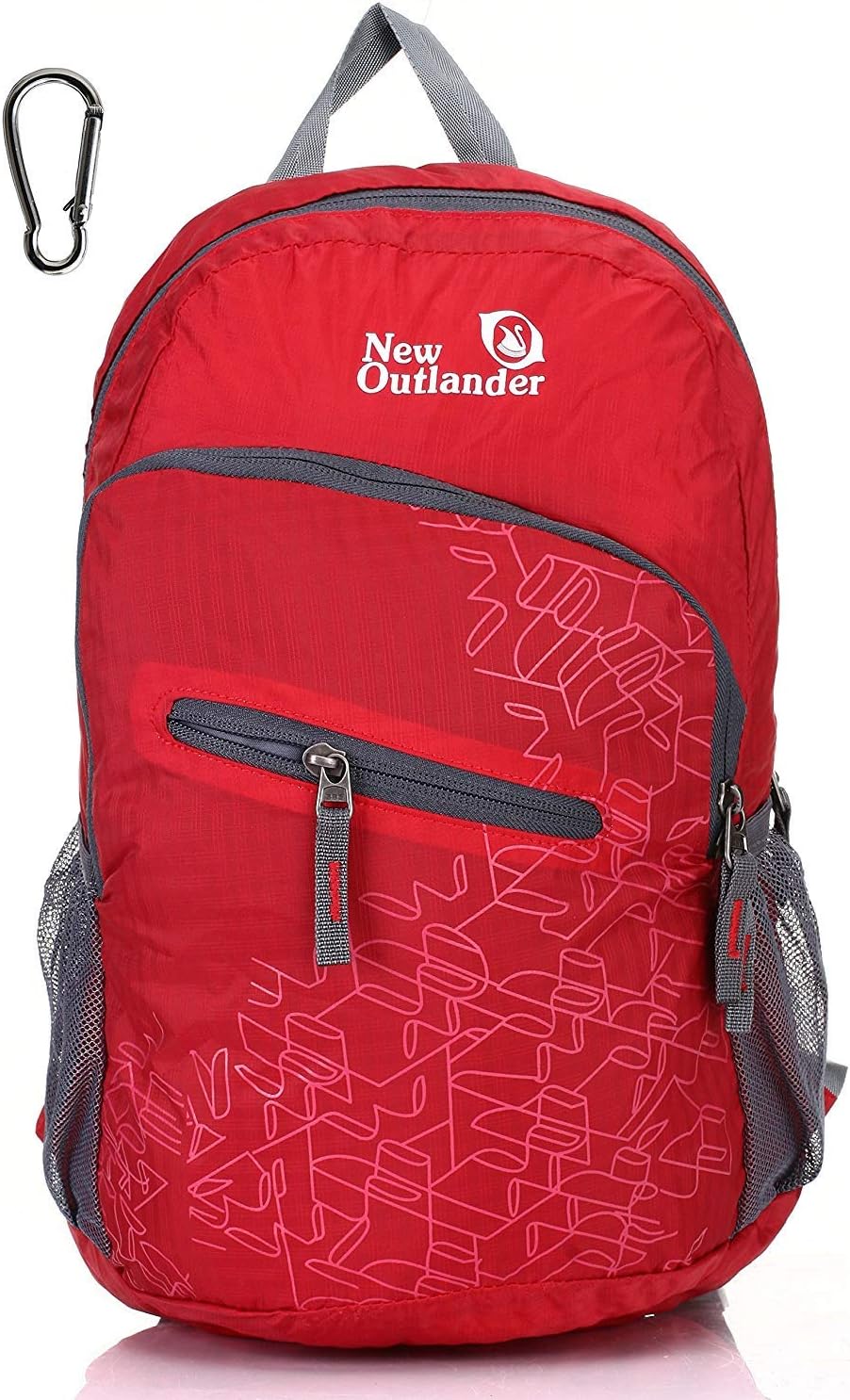 Outlander Packable Handy Lightweight Travel Hiking Backpack Daypack-Red-L