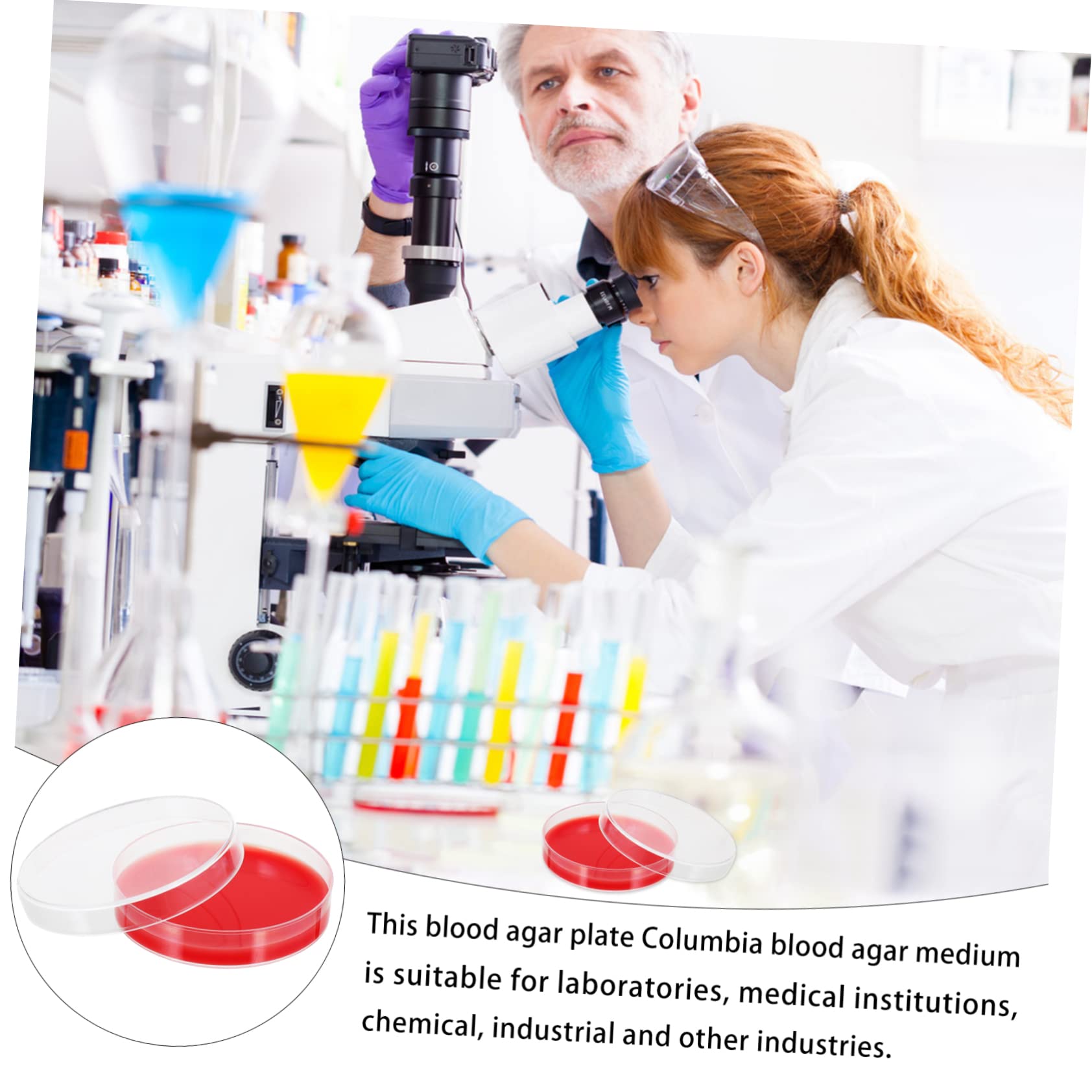 Healvian 20pezzi Piastra Agar Terreno Di Coltura Resistente Agli Urti Per Laboratori e Istituzioni Mediche Alta Praticità e Maneggevolezza