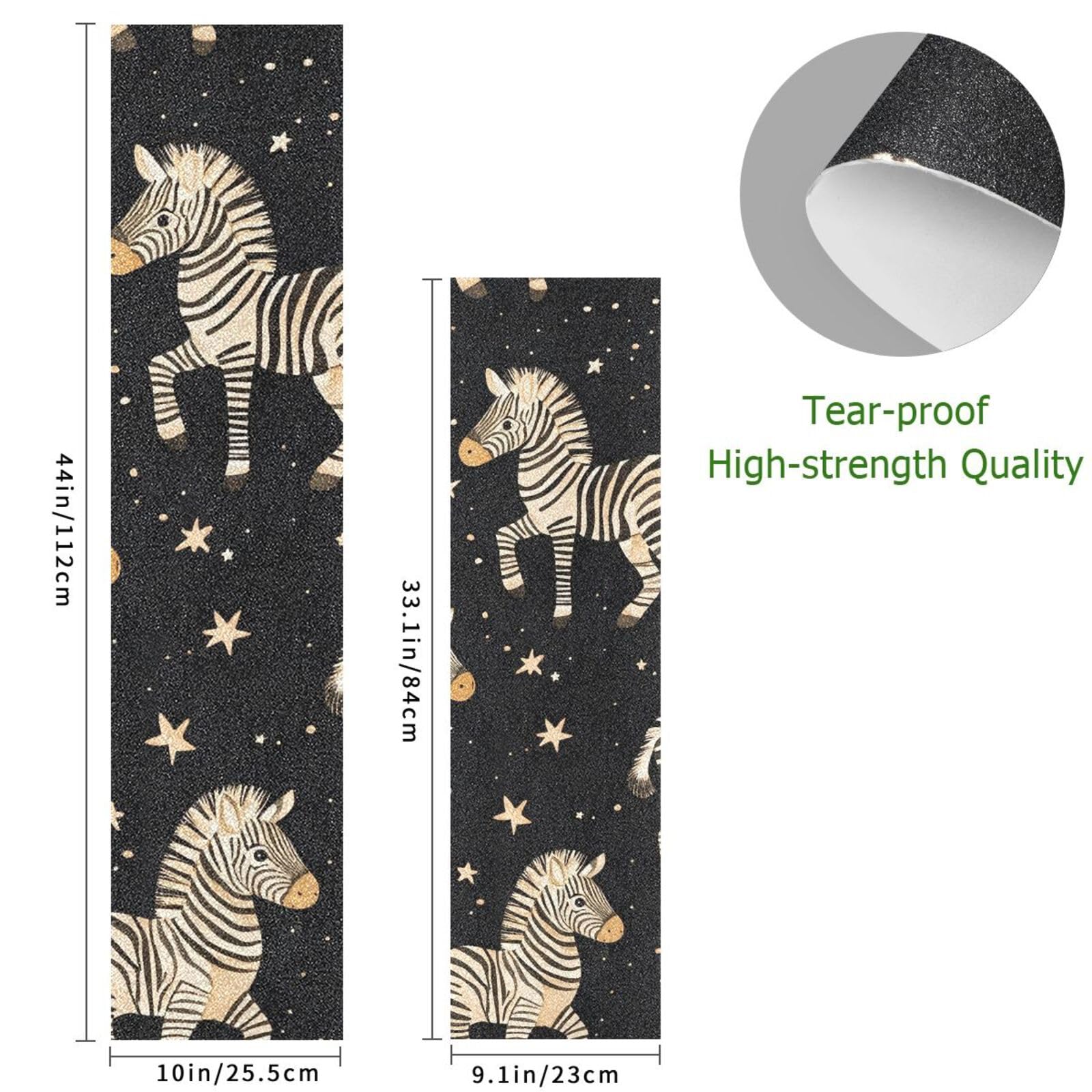 SDMKA Cartoon Zebra Skateboard Grip Tape 9