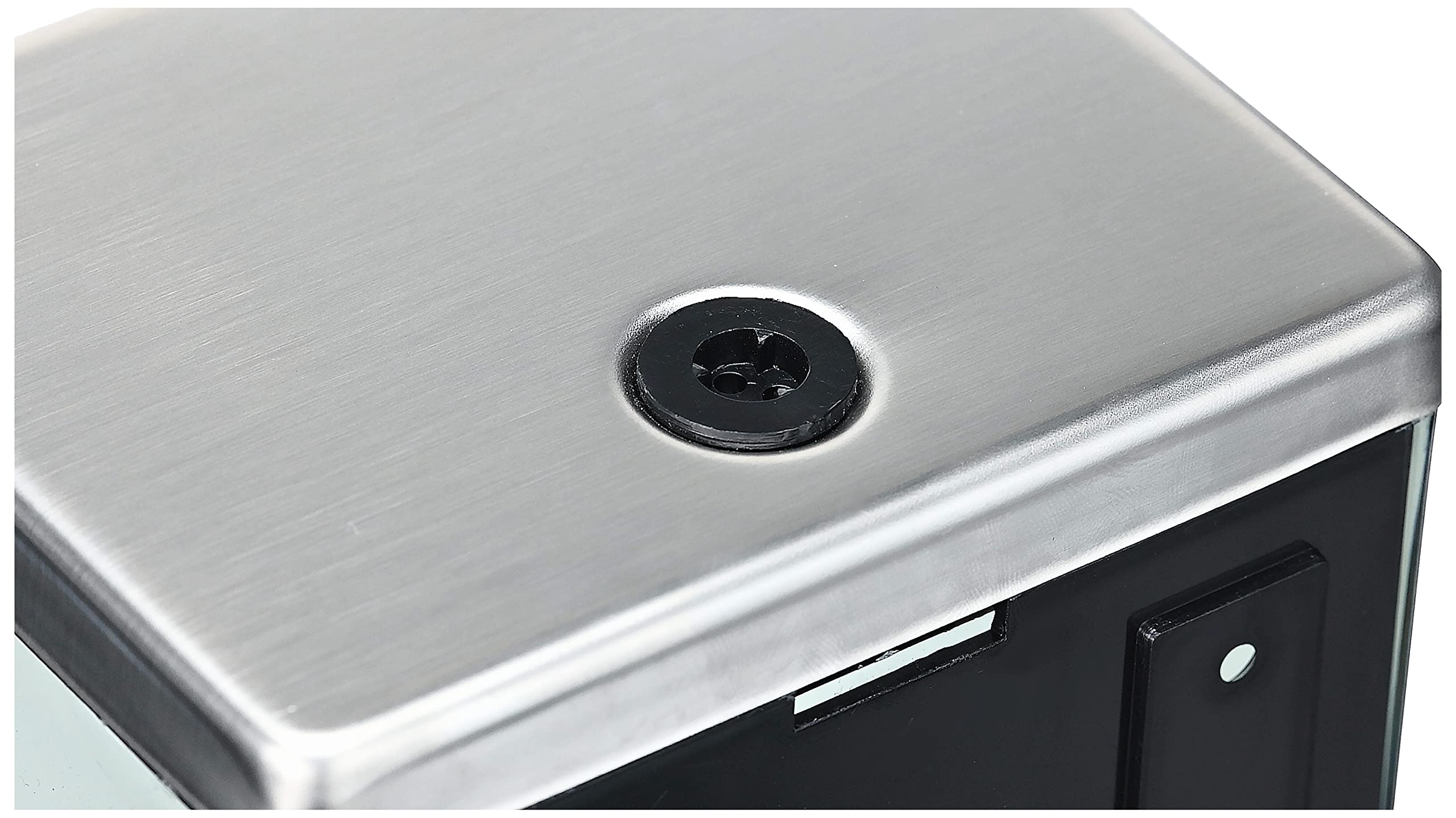 Jofel - ac21150 Vision, Dispensador de jabón, Dosificador de jabón líquido con depósito rellenable, Pulsador de ABS, Depósito en SAN Fumé de 1,4 Lts.