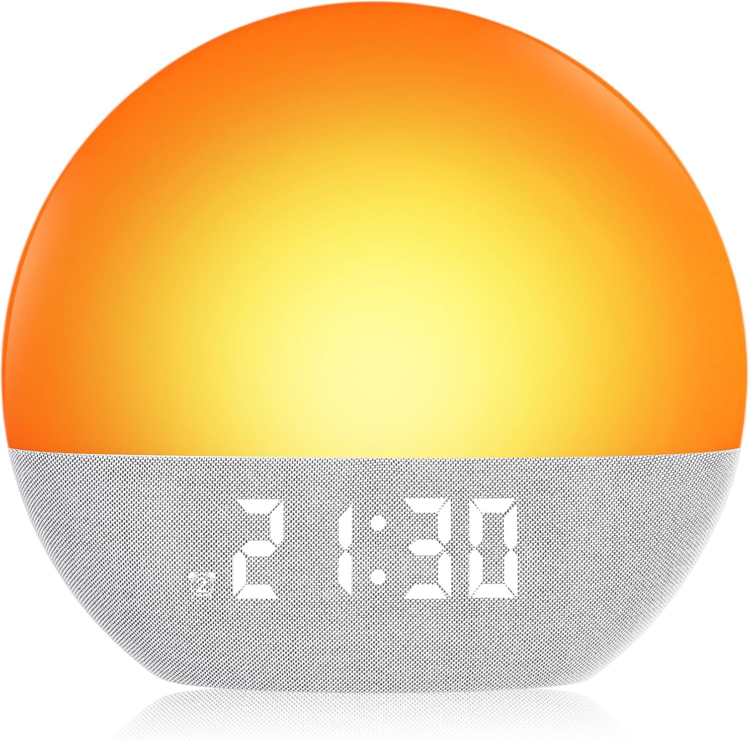 Sunrise Alarm Clock, White Noise Sound Machine, Gentle Alarm Clocks for Bedrooms, Natural Linen, 24 Soothing Sounds, 17 Night Lights, Dimmable Clock, Dual-Alarm for Heavy Sleepers