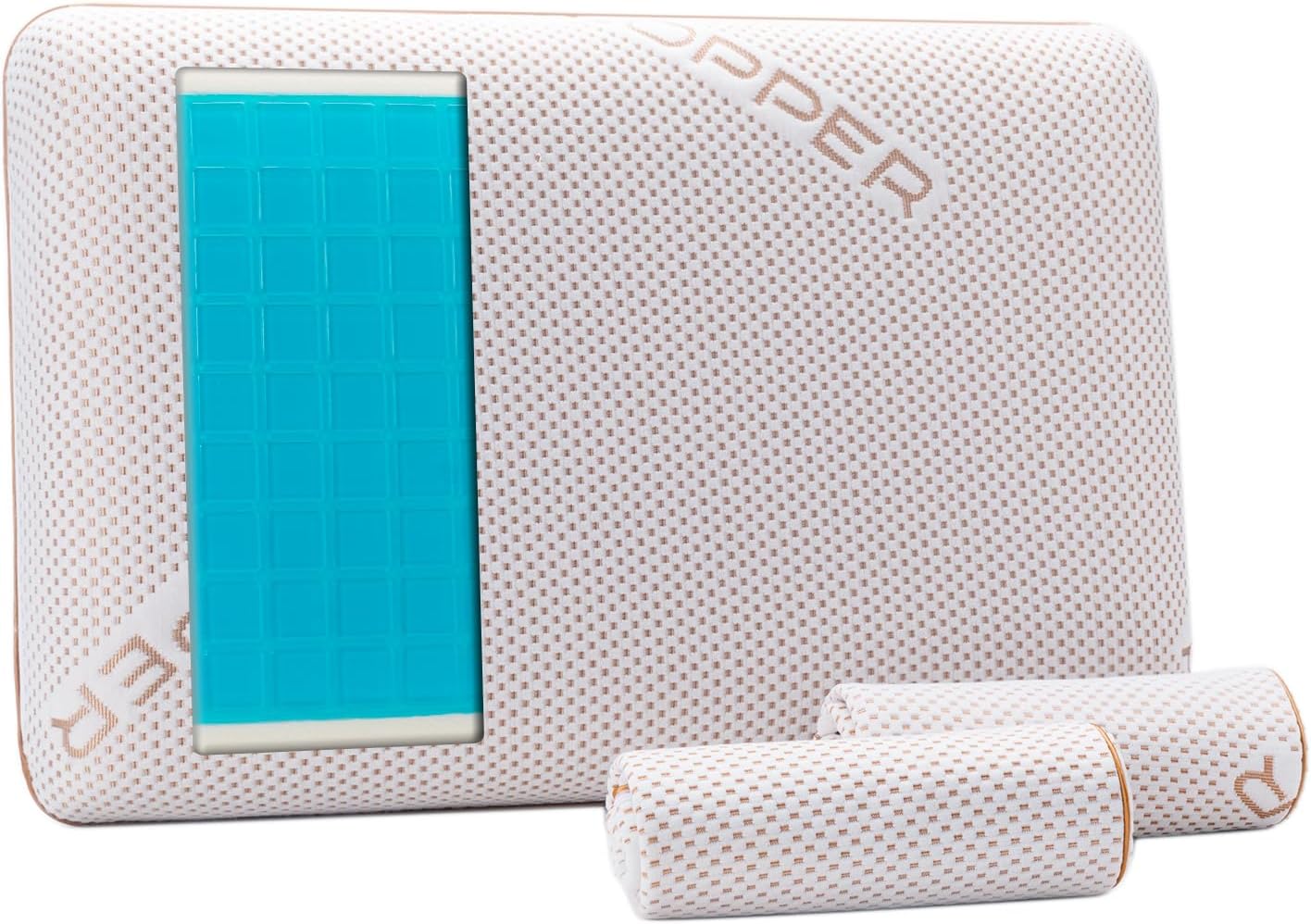 Threads For Bed Contour Cooling Memory Foam Pillow with 2 x Copper