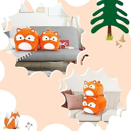 Miniatura 7 de Almohada de peluche de zorro de 16 pulgadas, peluche de zorro naranja, juguete de peluche de zorro, lindo peluche de zorro, decoración de