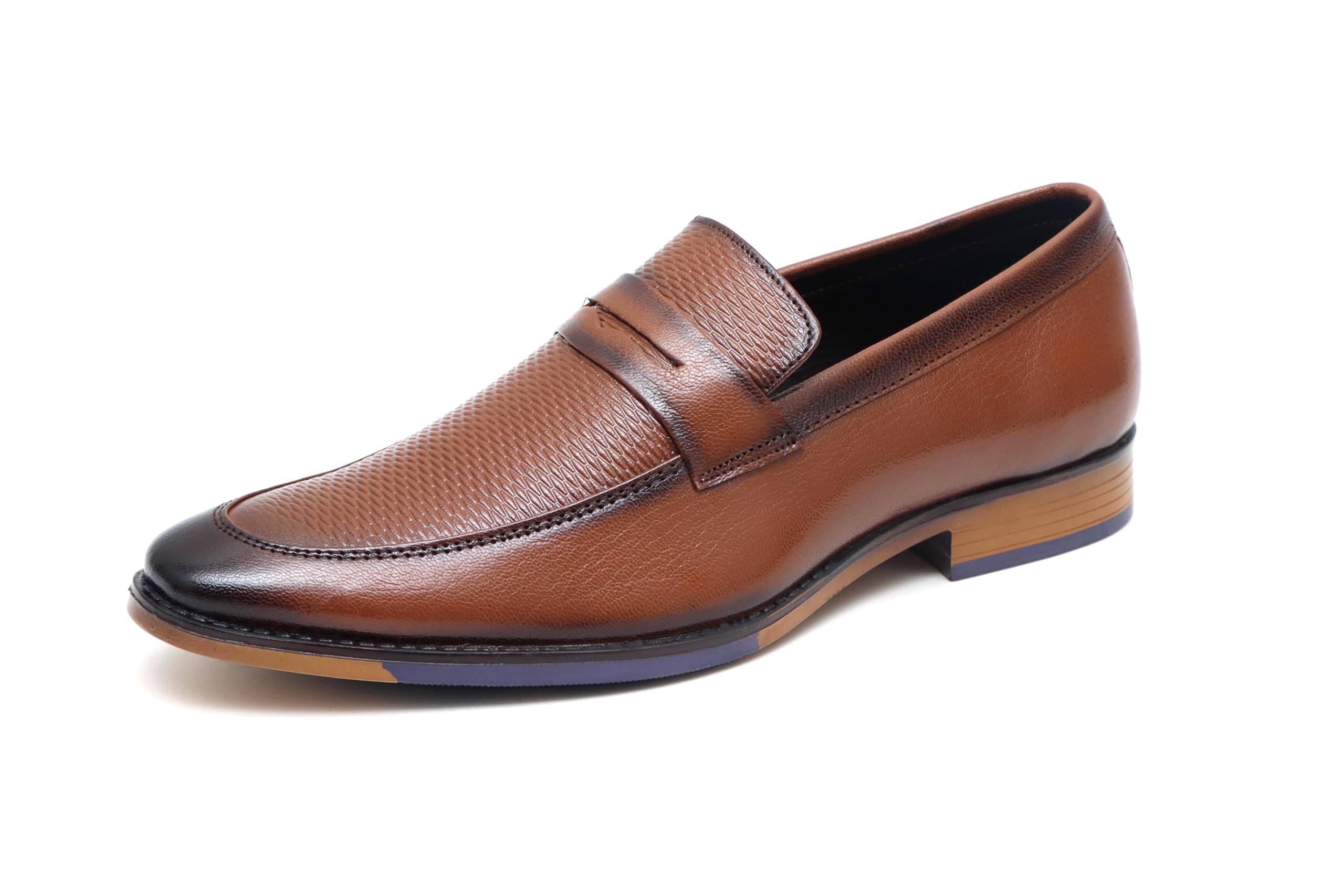 Men's Genuine Leather Slip On Loafer Shoes