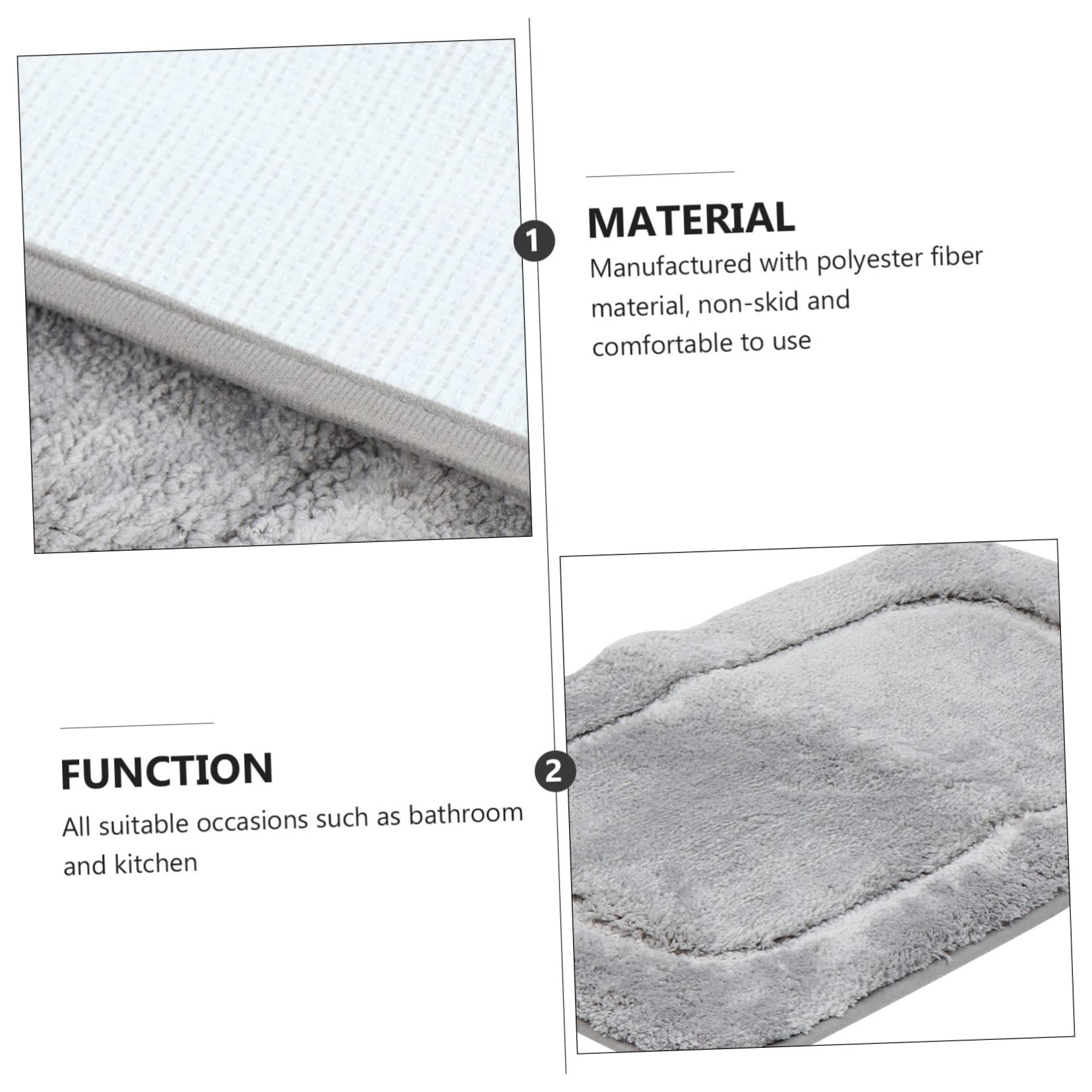 Tappeto Assorbente Antiscivolo Microfibra Per Bagno Per Casa e Hotel Comfort e Pulizia Quotidiana